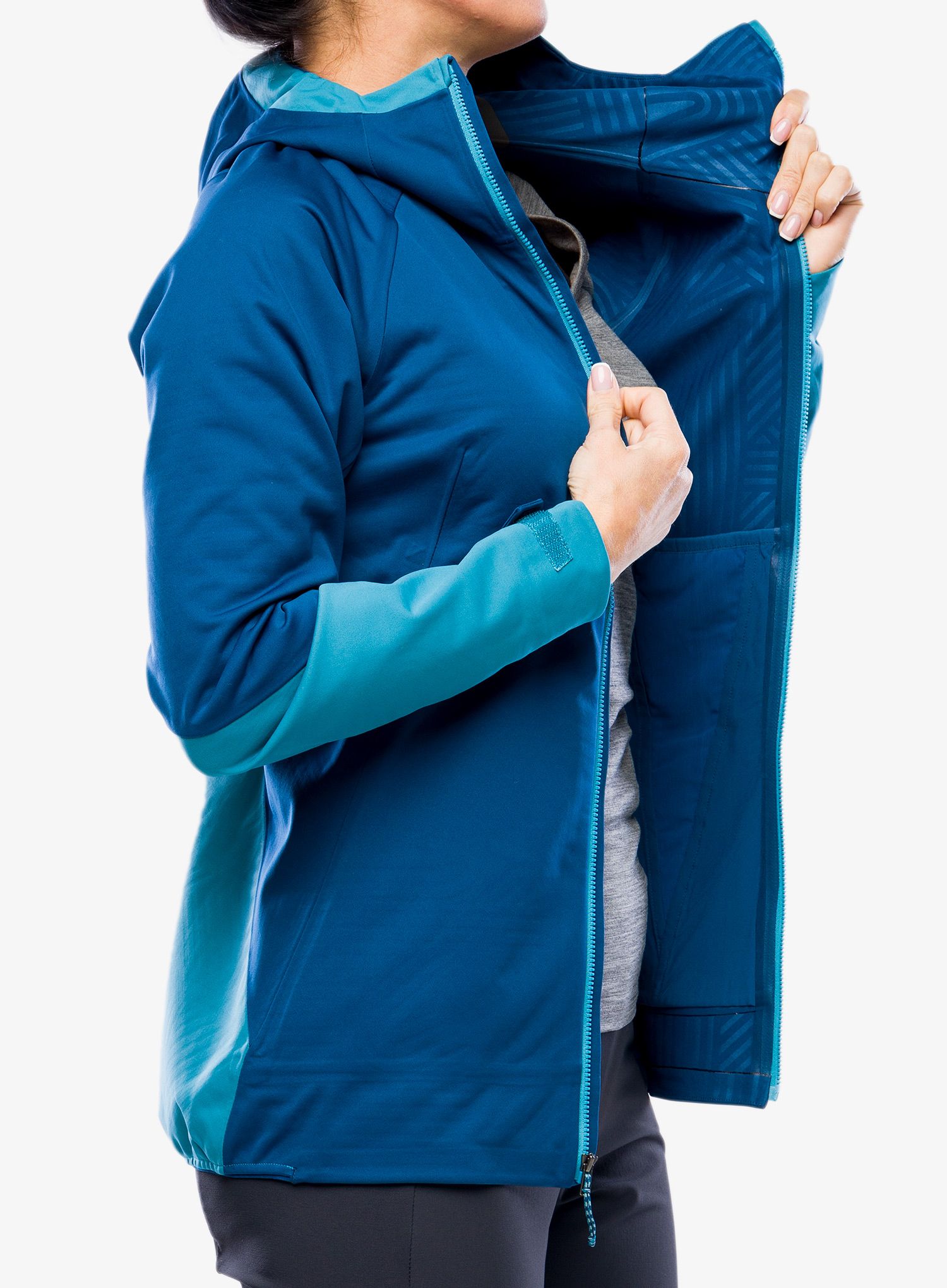 Ženska softshell jakna Patagonia Upstride Jkt - lagom blue