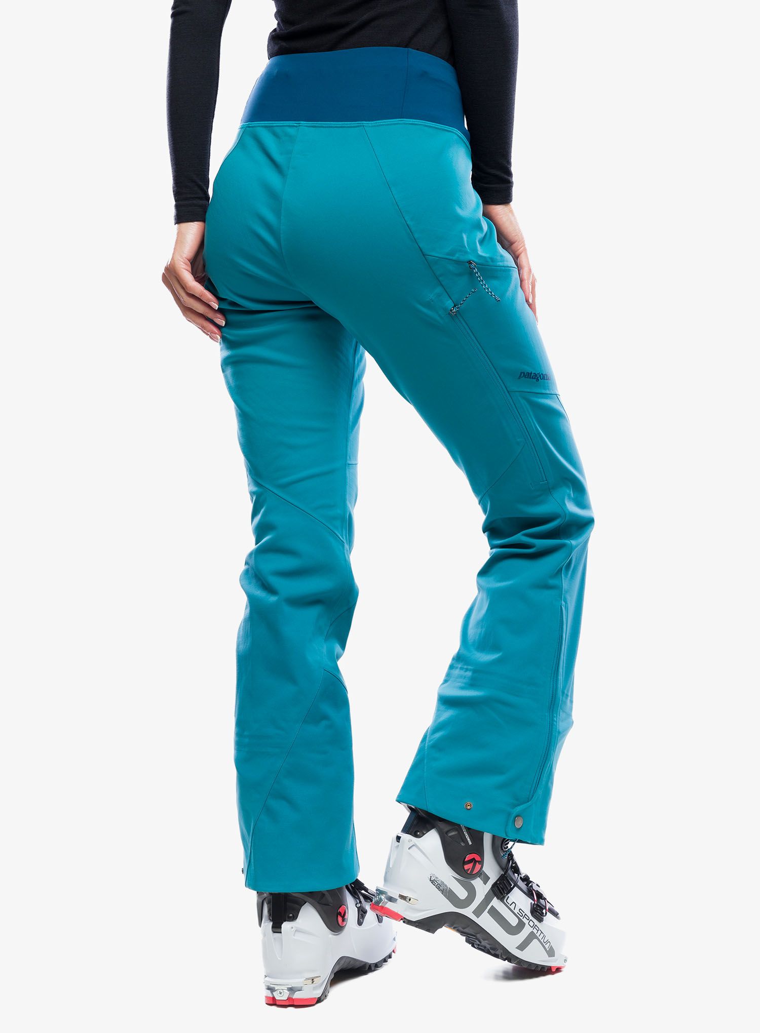 Ženske hlače za turno smučanje Patagonia Upstride Pants - belay blue
