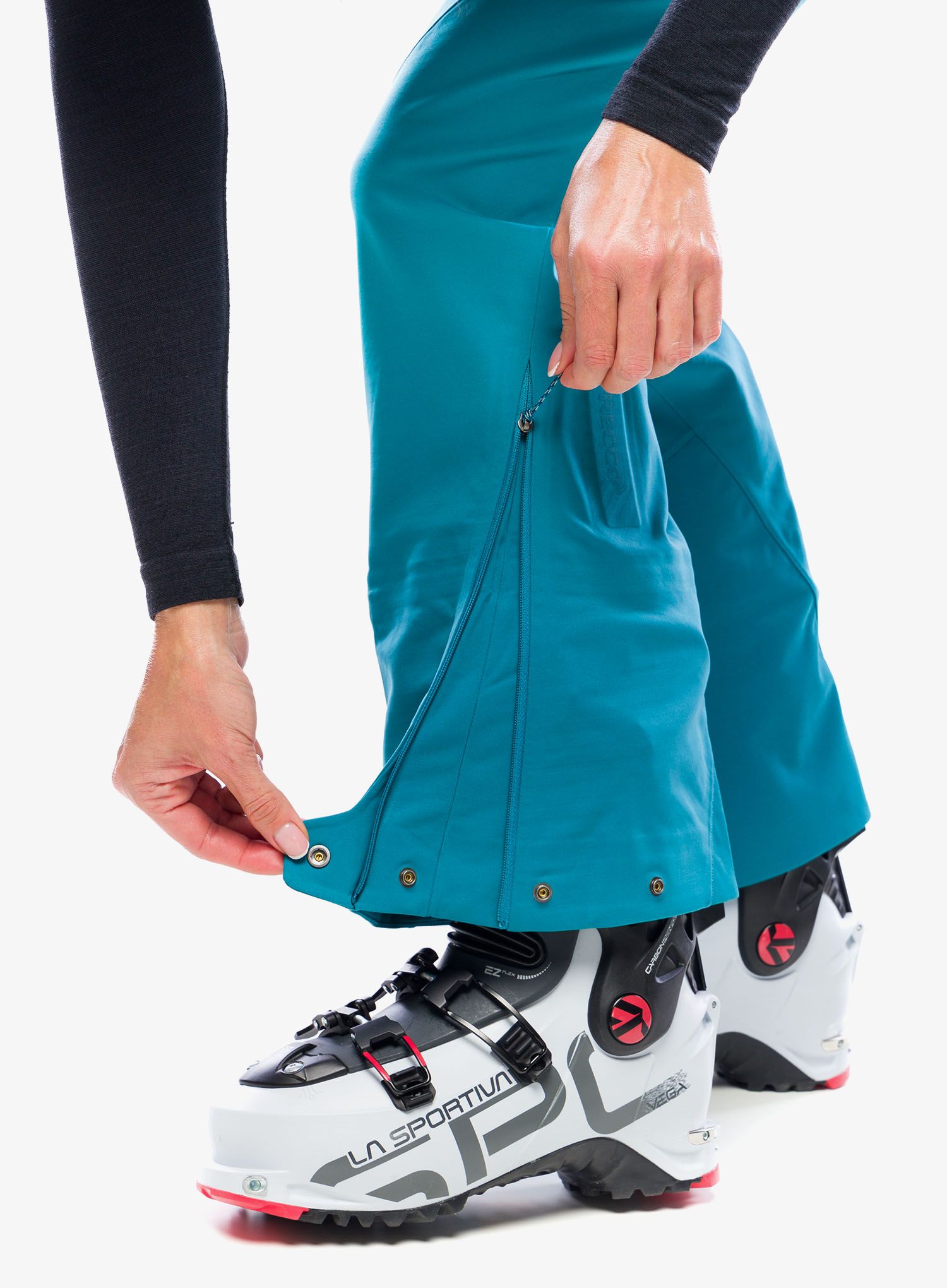Ženske hlače za turno smučanje Patagonia Upstride Pants - belay blue