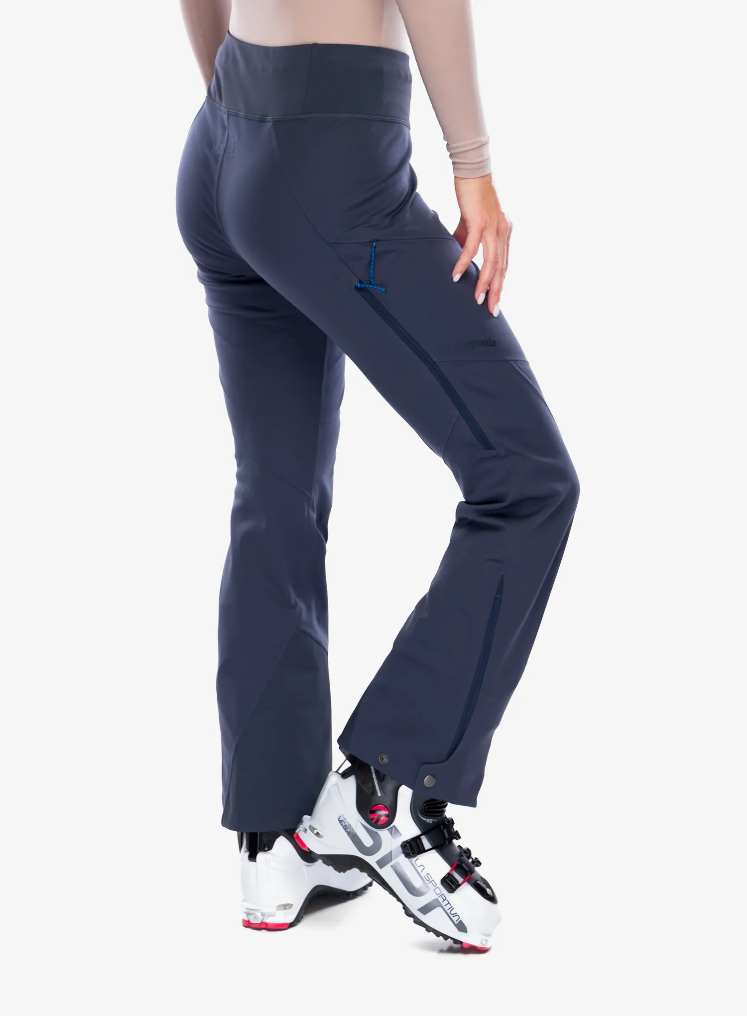 Ženske softshell hlače Patagonia Upstride Pants - smolder blue