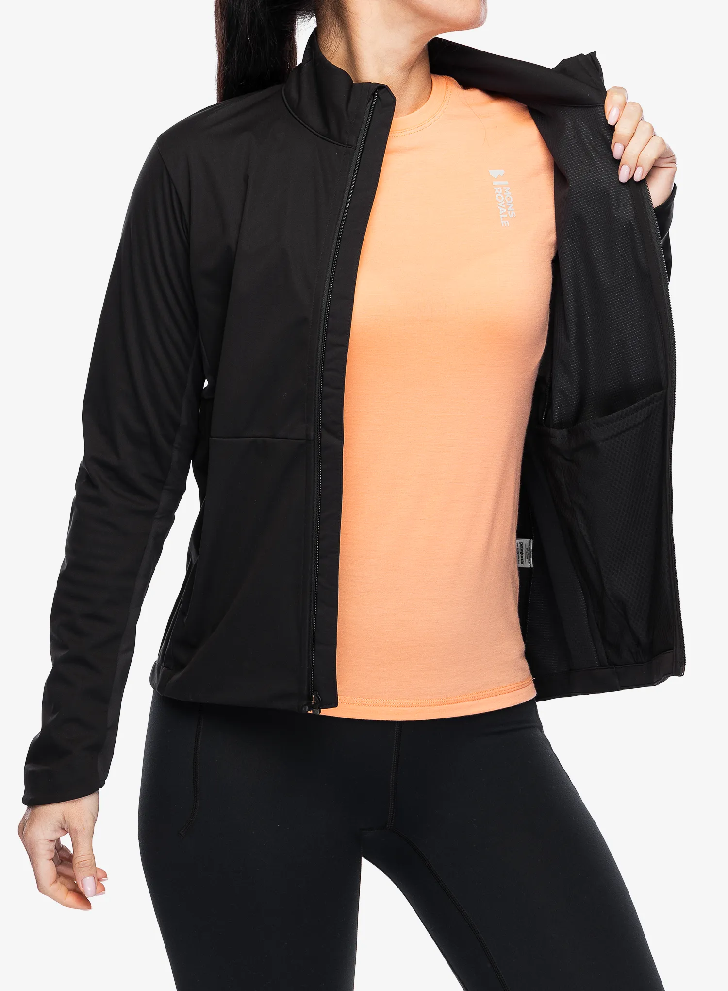 Ženska jakna za tek Patagonia Wind Shield Jacket - black