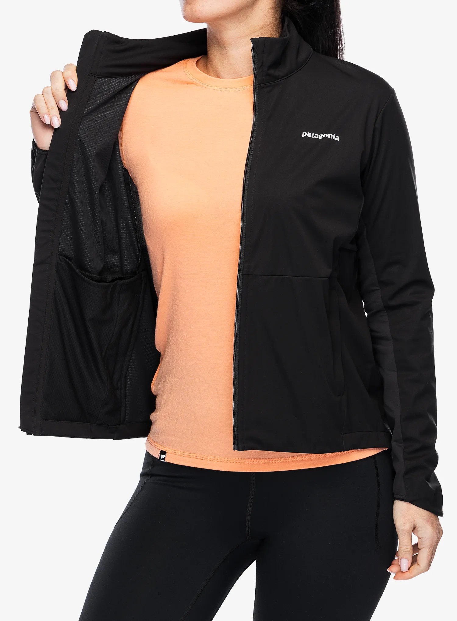 Ženska jakna za tek Patagonia Wind Shield Jacket - black