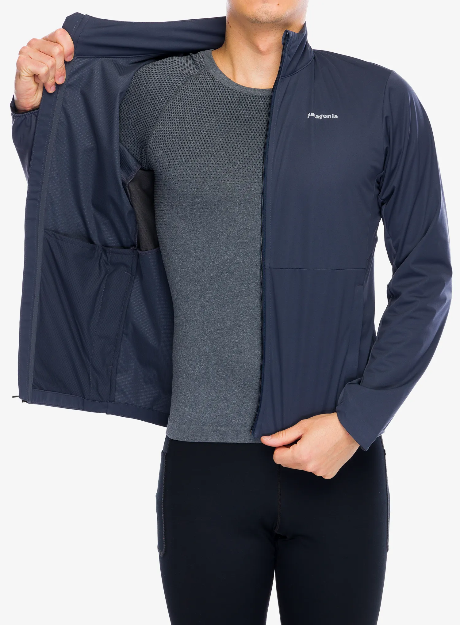 Jakna za tek Patagonia Wind Shield Jacket - smolder blue