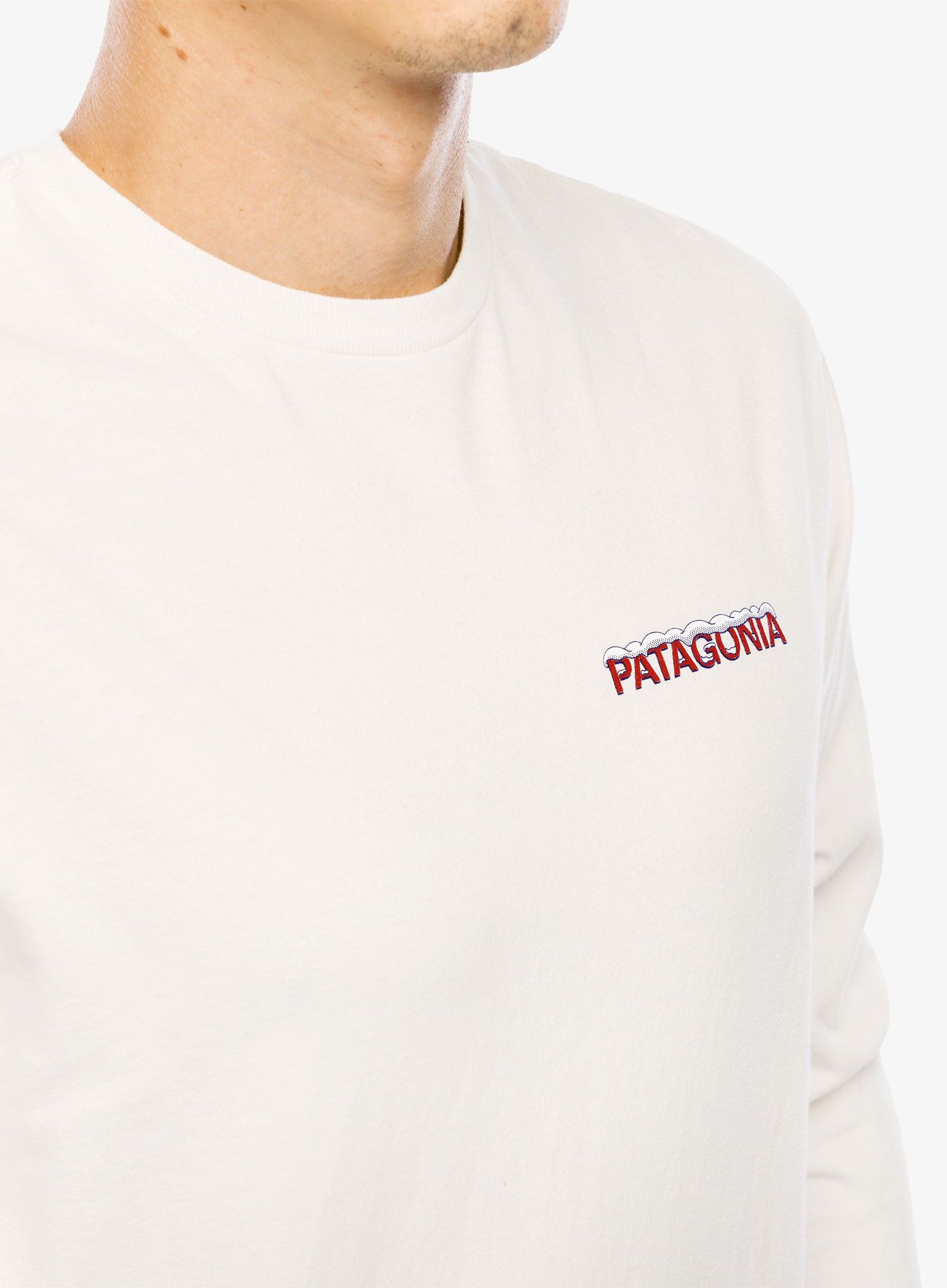 Puloverji brez kapuce Patagonia  L/S Chill Responsibili-Tee - birch white