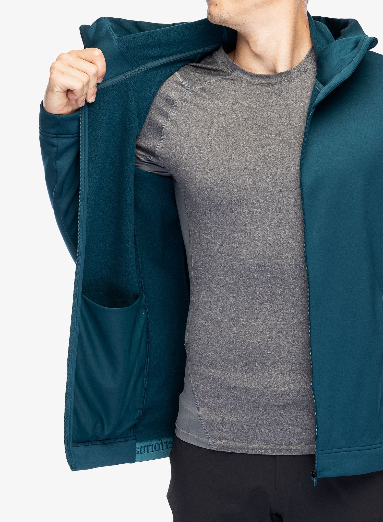 Jopica s kapuco Peak Perfomance Rider Tech Zip Hood - infinity teel