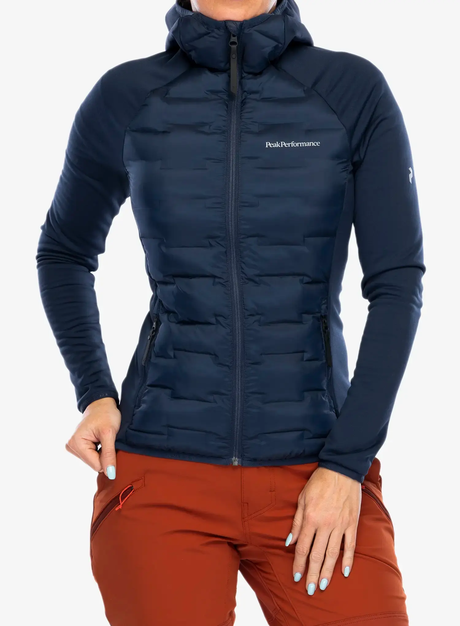Ženska hibridna jakna Peak Performance Argon Hybrid Hood - blue shadow