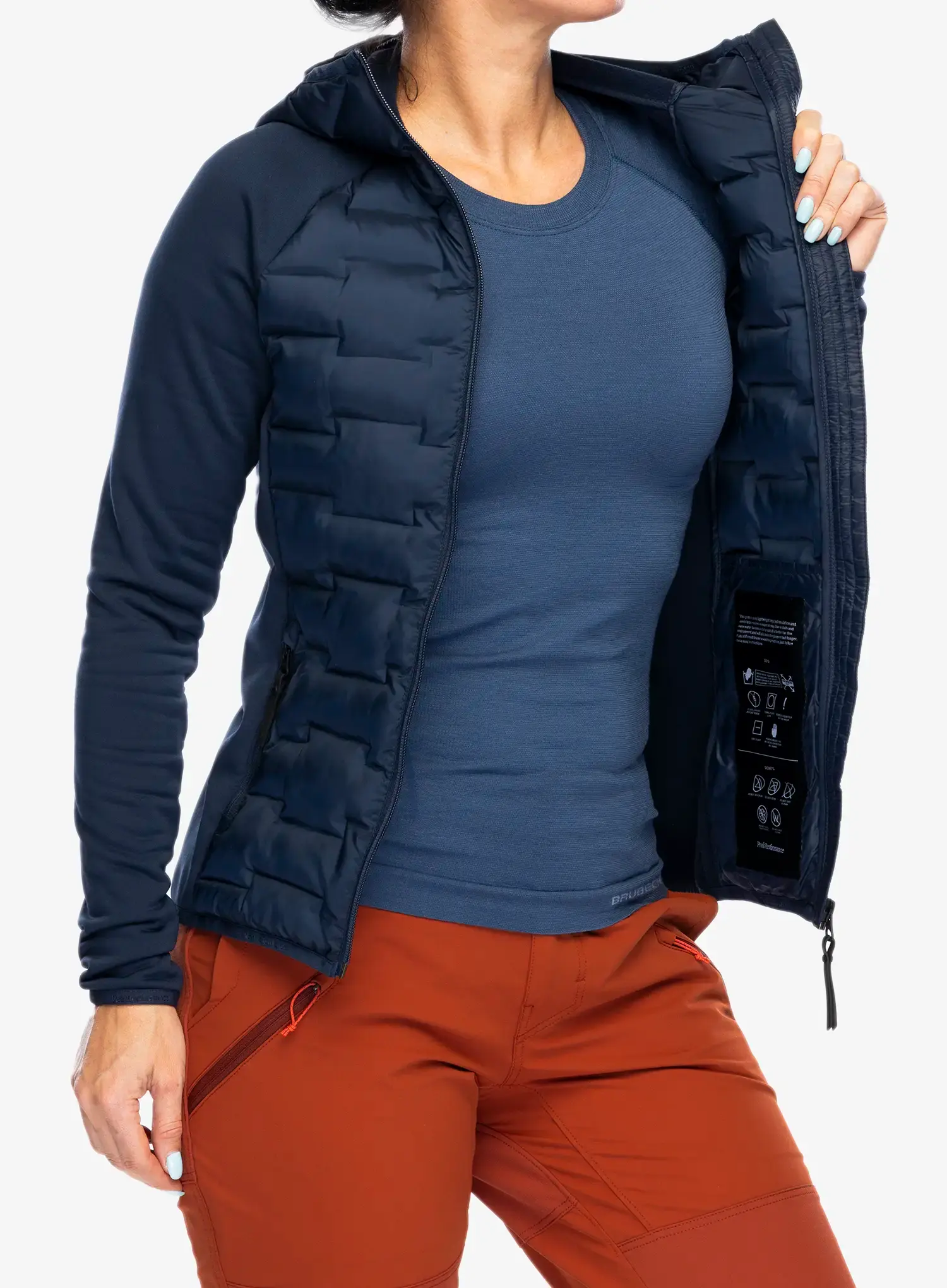 Ženska hibridna jakna Peak Performance Argon Hybrid Hood - blue shadow