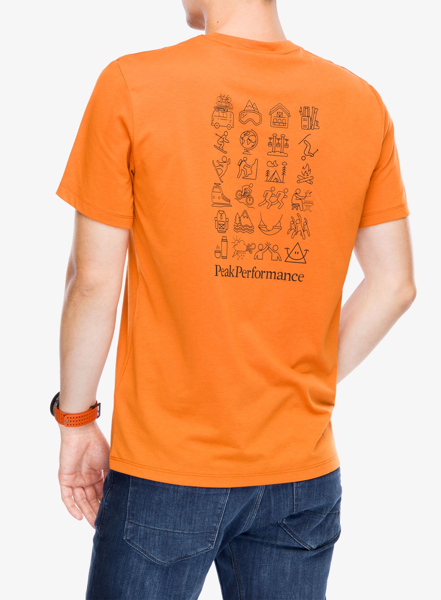 Športna majica Peak Performance Explore Graphic Tee - gold flame