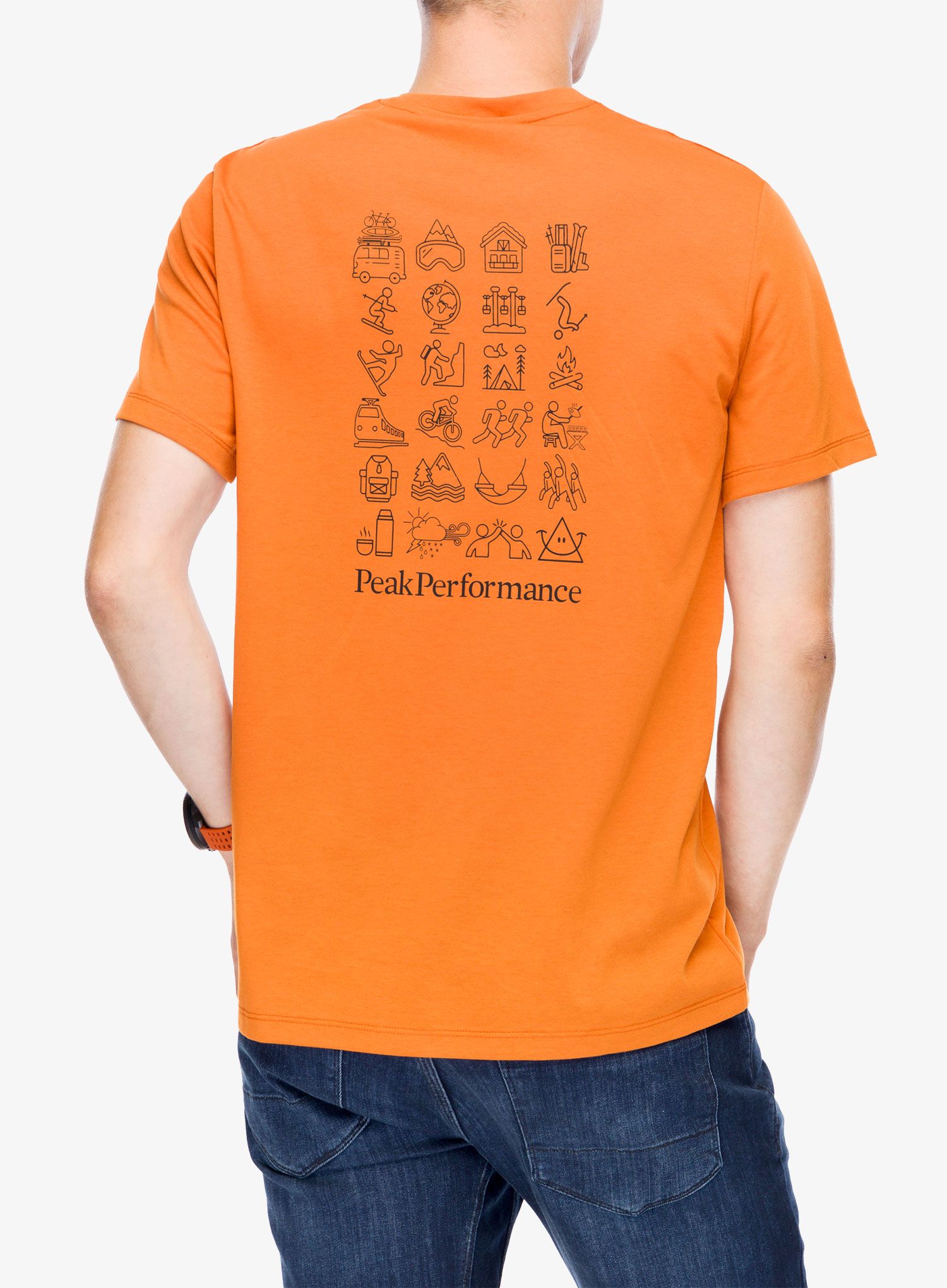 Športna majica Peak Performance Explore Graphic Tee - gold flame