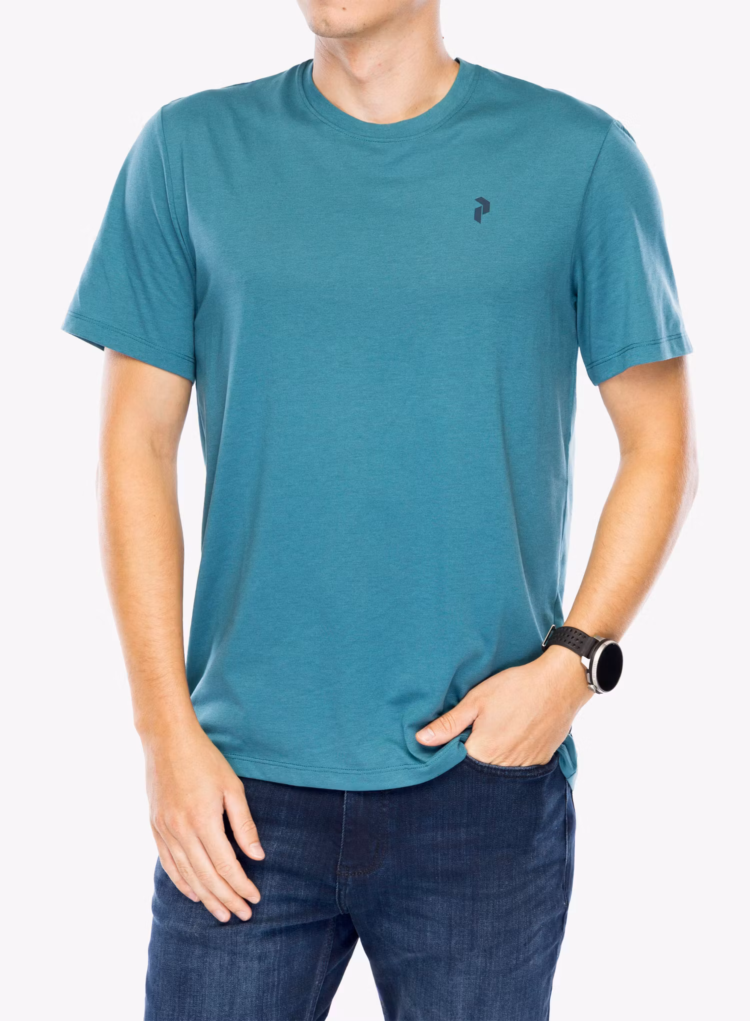 Majica s potiskom Peak Performance Explore Graphic Tee - hydro fresh
