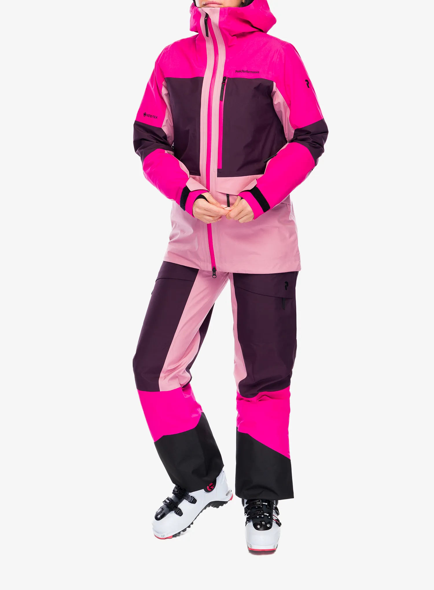 Ženska smučarska jakna Peak Performance Gravity GORE-TEX 3L Jacket - beetroot/purple/bitter root