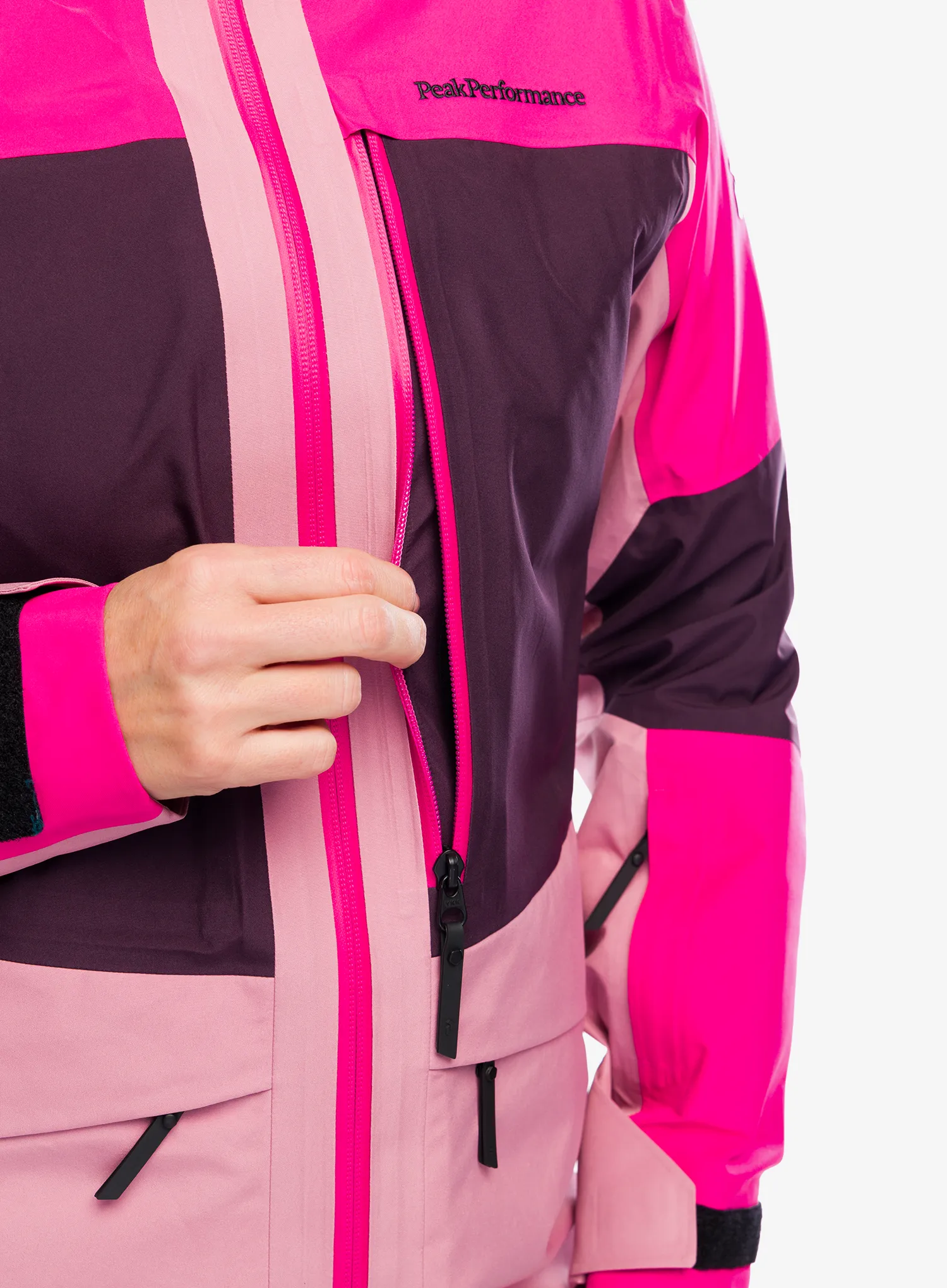 Ženska smučarska jakna Peak Performance Gravity GORE-TEX 3L Jacket - beetroot/purple/bitter root