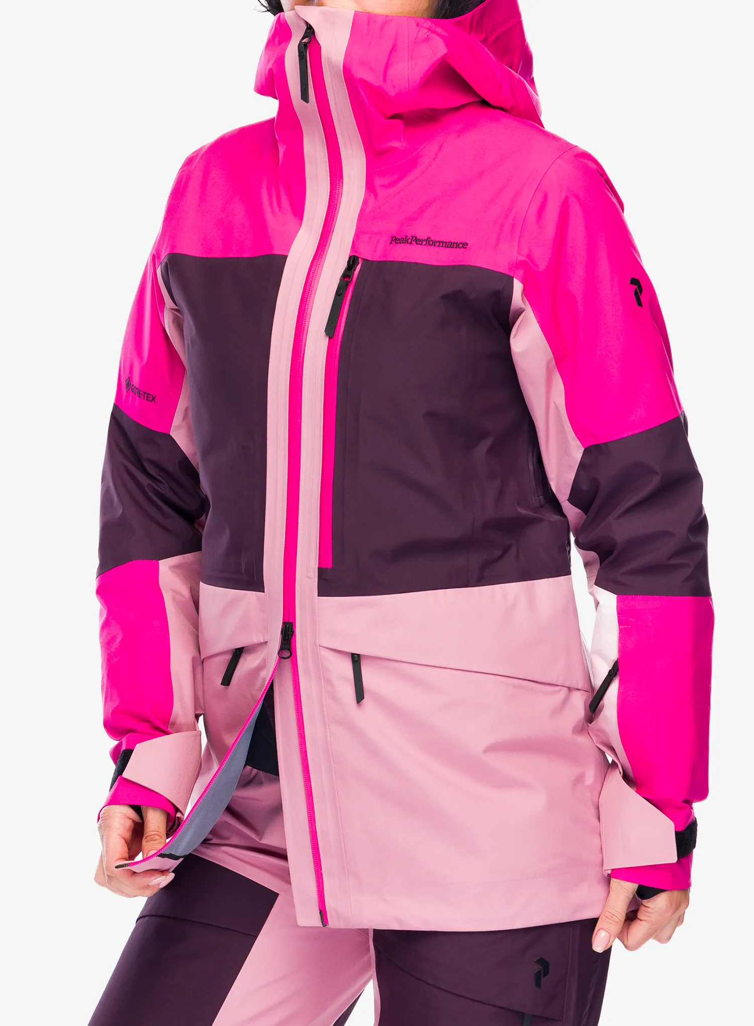 Ženska smučarska jakna Peak Performance Gravity GORE-TEX 3L Jacket - beetroot/purple/bitter root