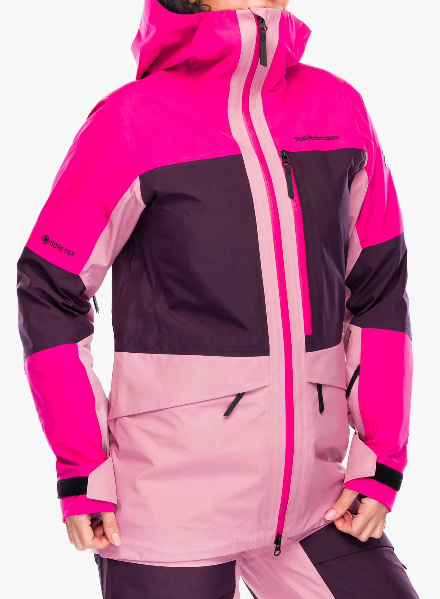Ženska smučarska jakna Peak Performance Gravity GORE-TEX 3L Jacket - beetroot/purple/bitter root