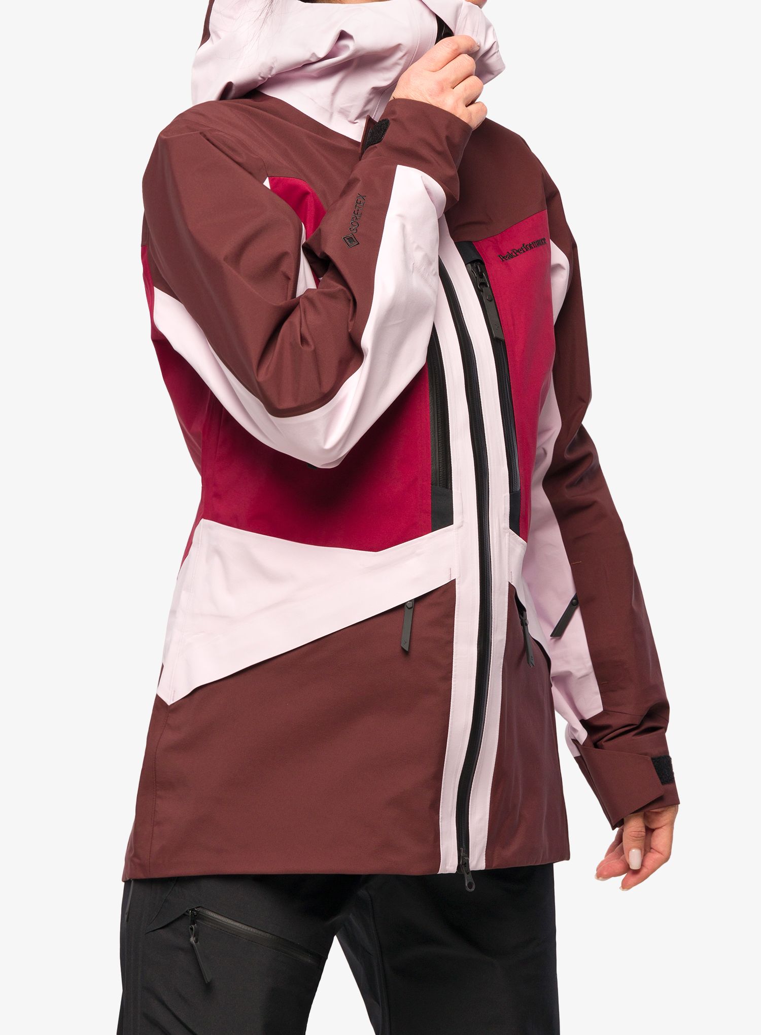 Ženska jakna Peak Performance Gravity Gore-Tex Jacket - cold blush/sapote/rogue red