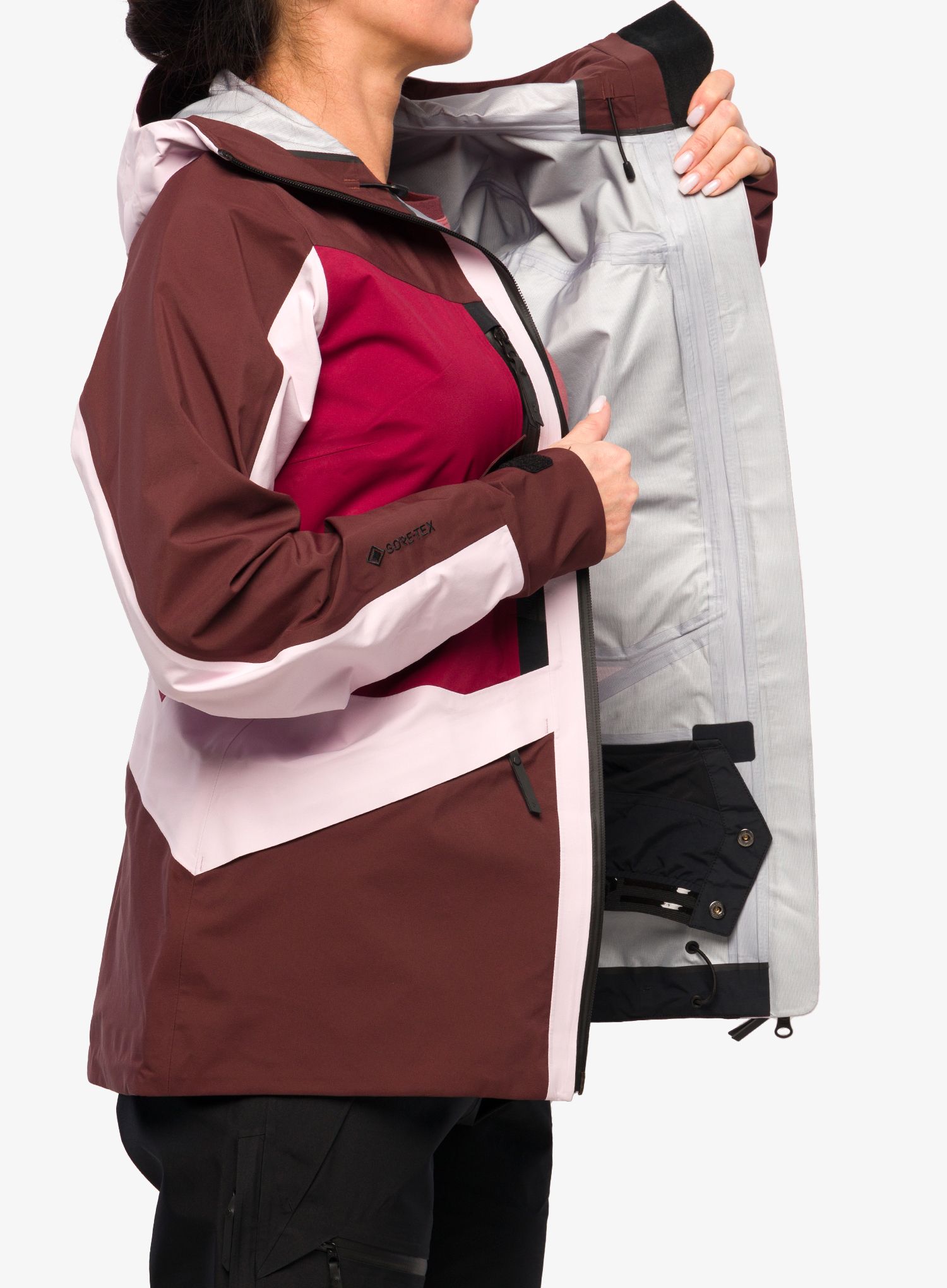 Ženska jakna Peak Performance Gravity Gore-Tex Jacket - cold blush/sapote/rogue red