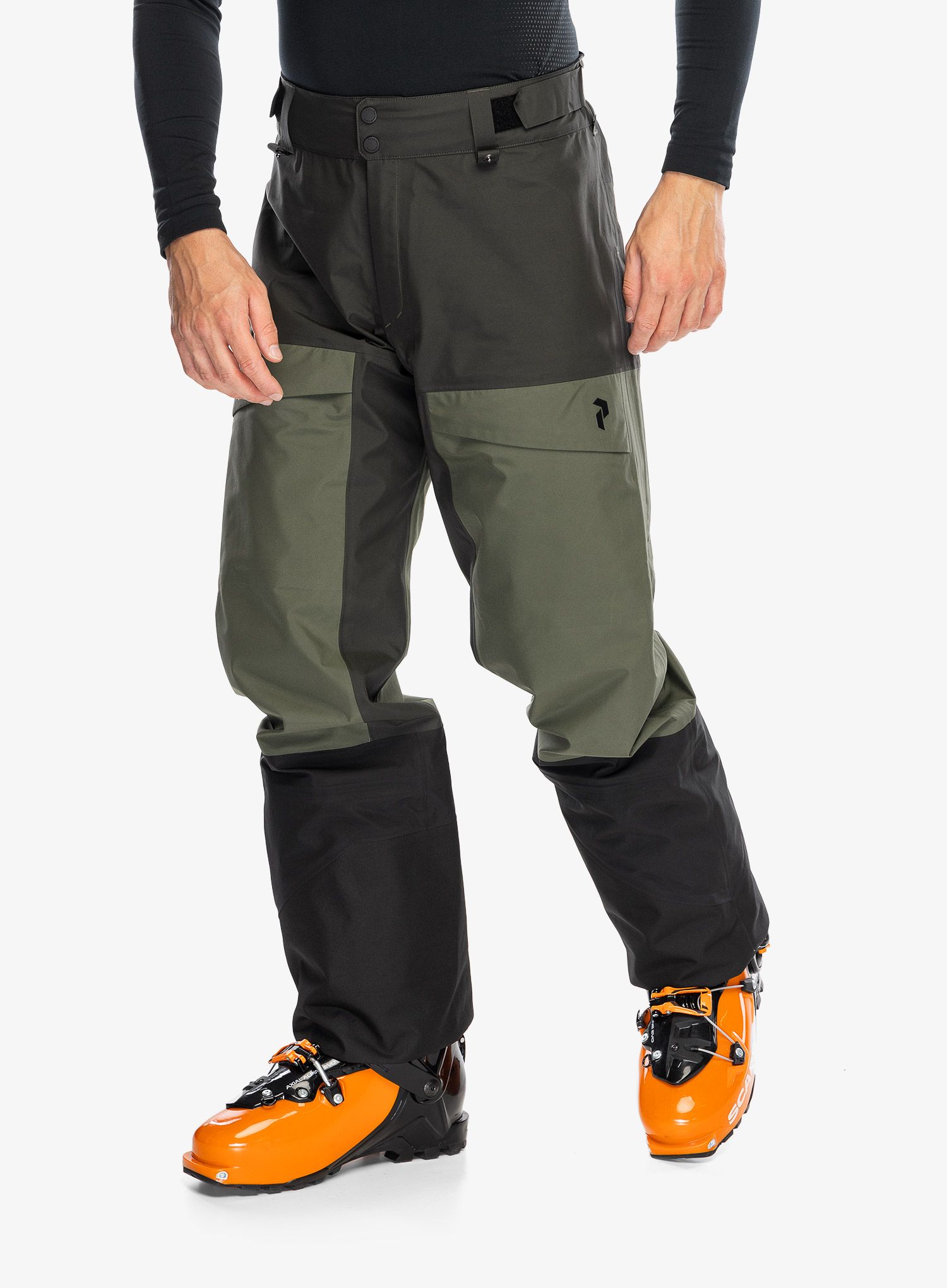 Smučarske hlače Peak Performance Gravity GORE-TEX 3L Pants - olive extreme/pine/black
