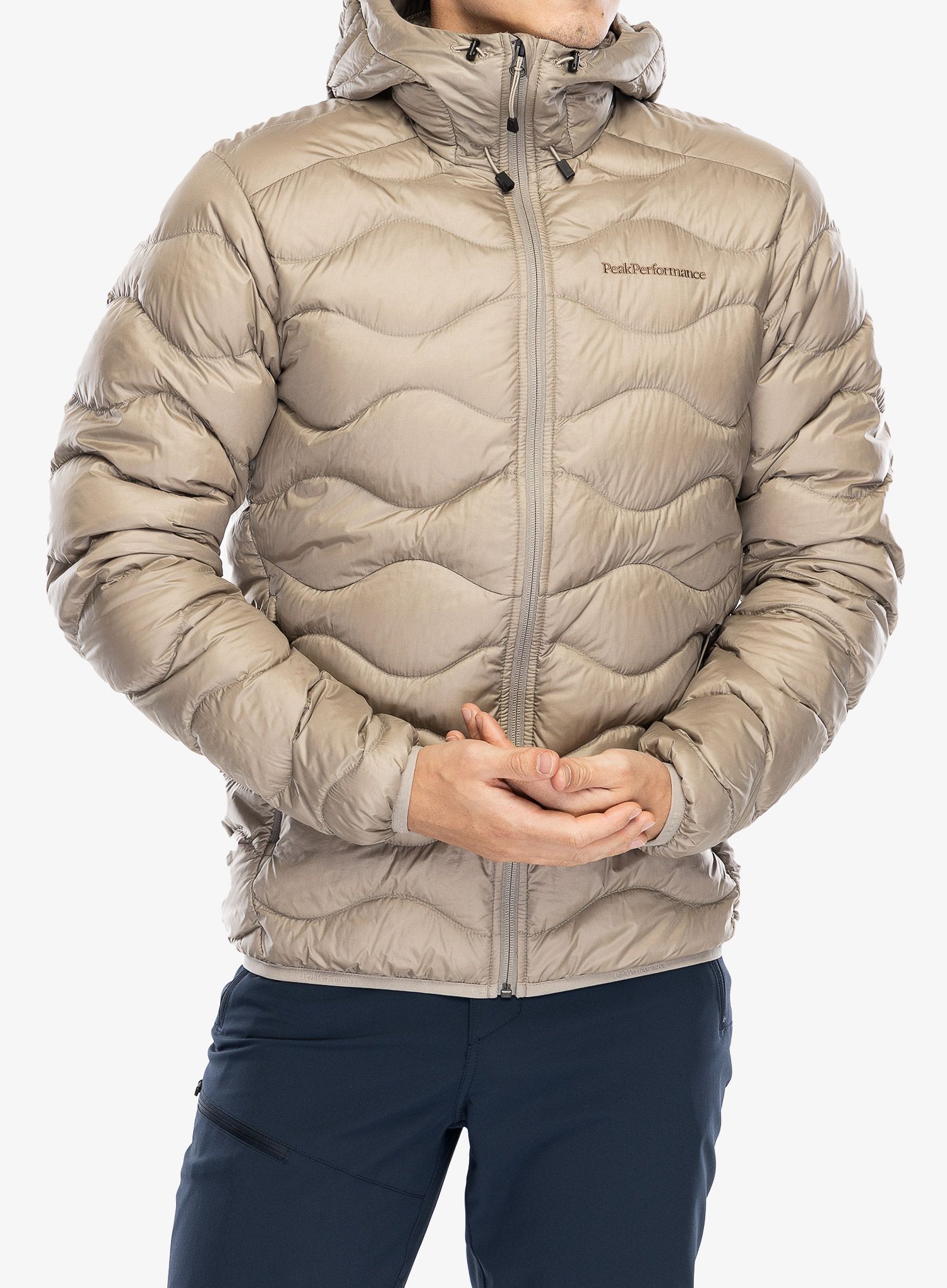 Puhovka Peak Performance Helium Down Hood Jacket - avid beige
