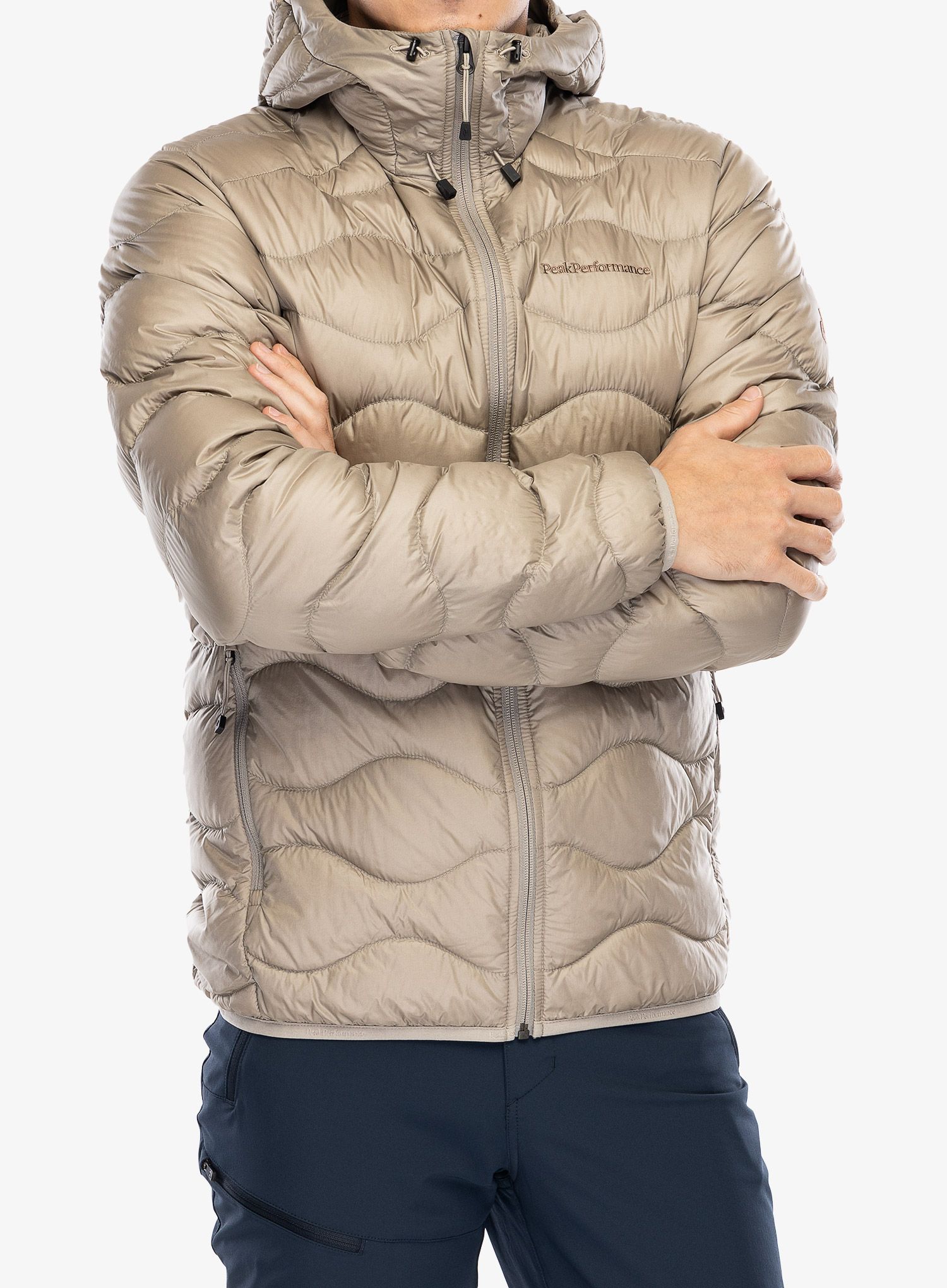 Puhovka Peak Performance Helium Down Hood Jacket - avid beige