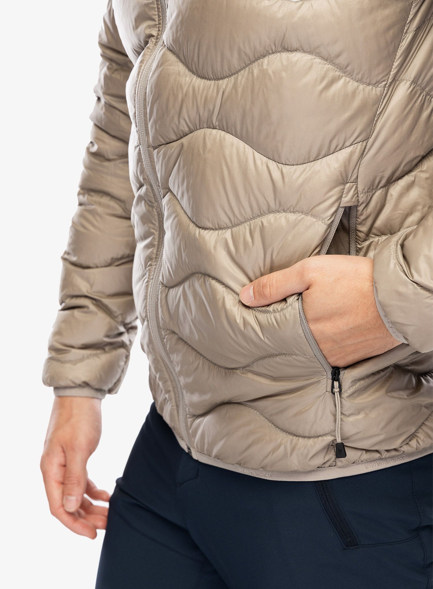 Puhovka Peak Performance Helium Down Hood Jacket - avid beige