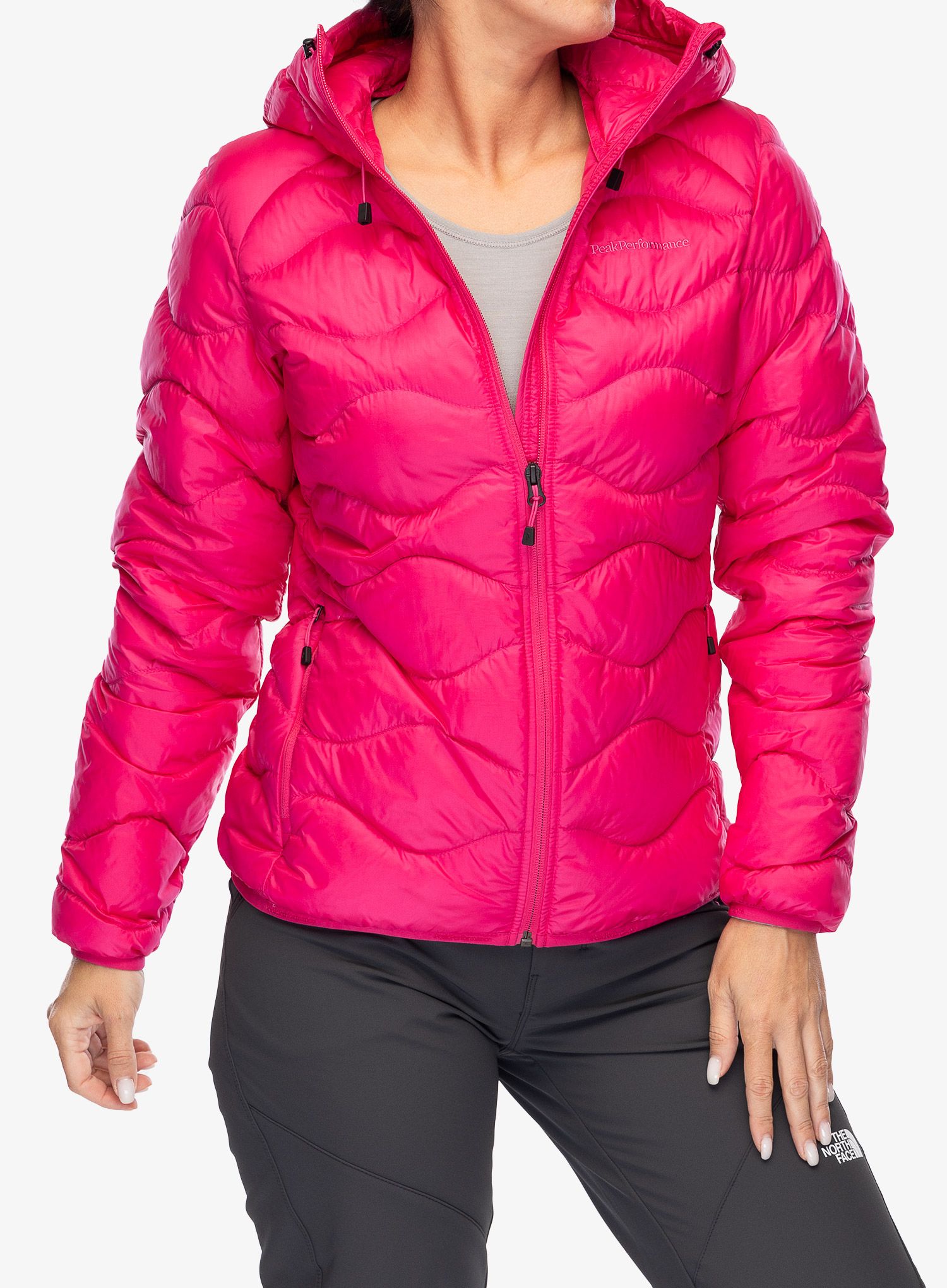 Ženska puhovka Peak Performance Helium Down Hood Jacket - beetroot purple