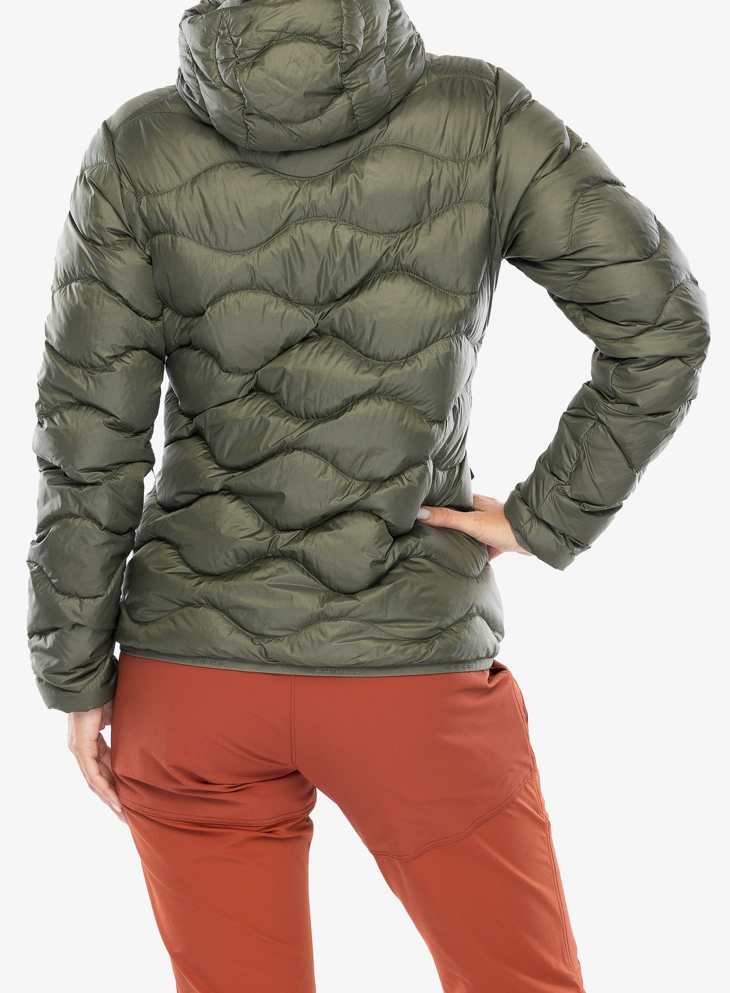Ženska puhovka Peak Performance Helium Down Hood Jacket - pine needle
