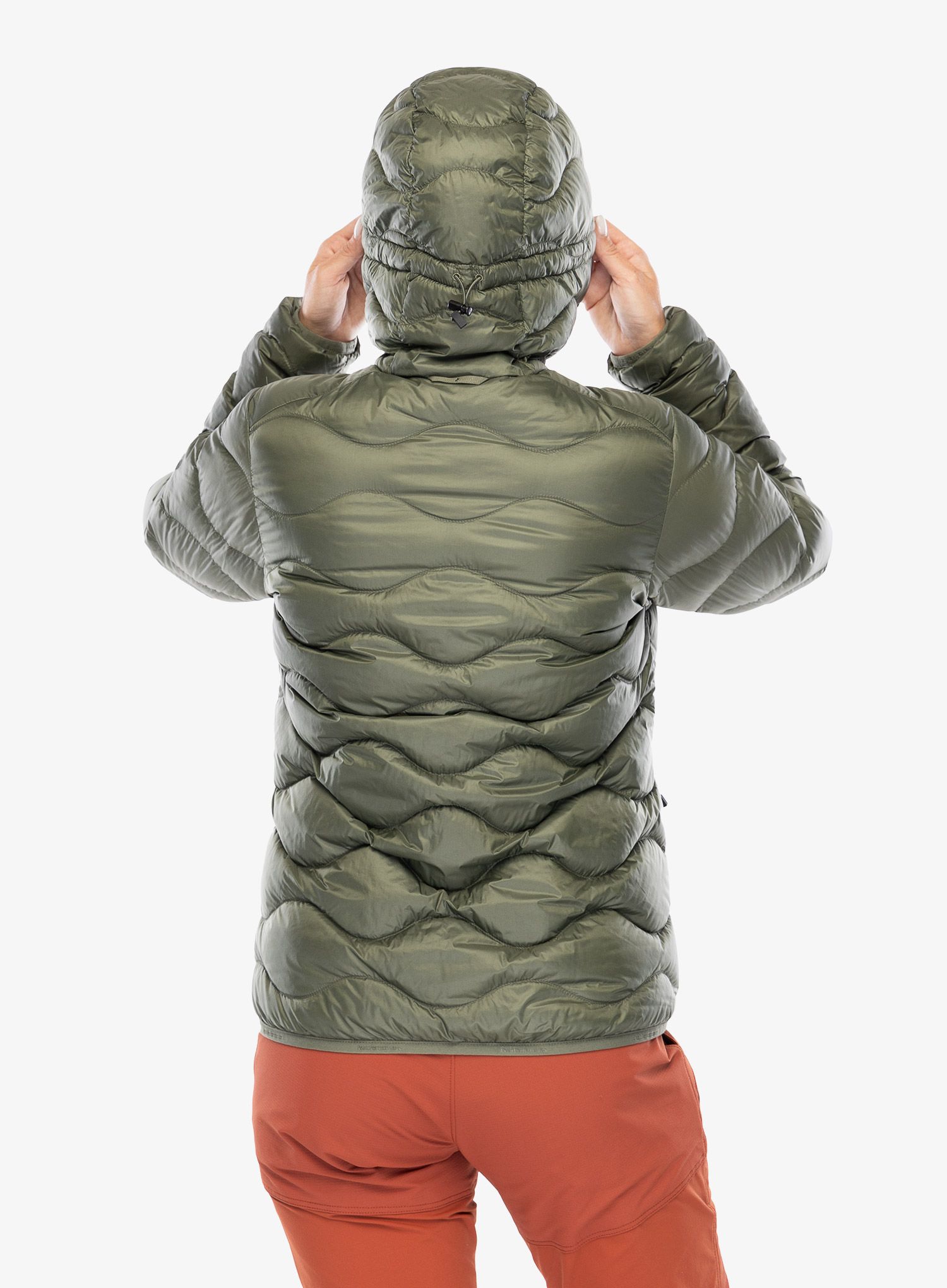 Ženska puhovka Peak Performance Helium Down Hood Jacket - pine needle