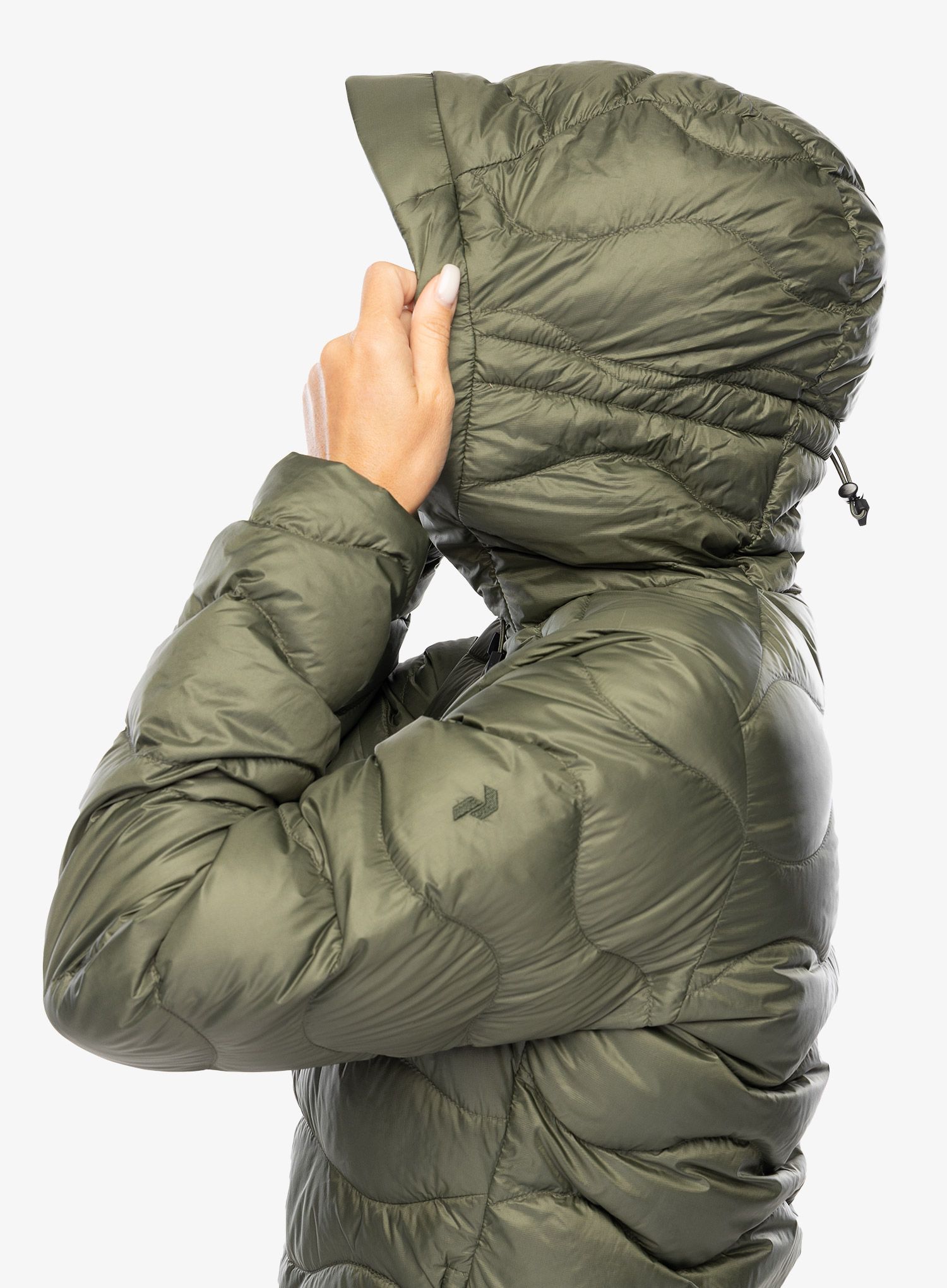 Ženska puhovka Peak Performance Helium Down Hood Jacket - pine needle