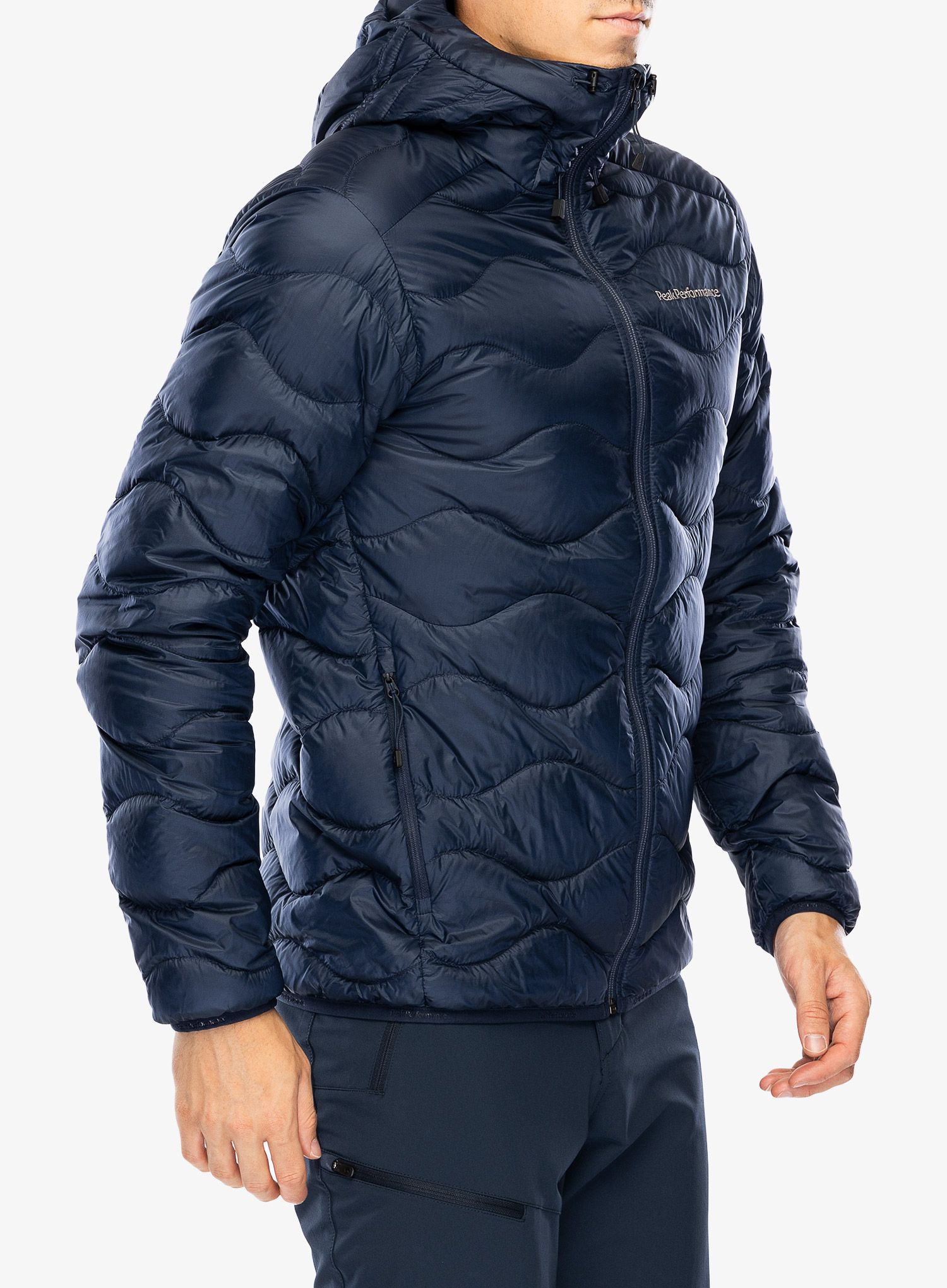 Puhovka Peak Performance Helium Down Hood Jacket - blue shadow