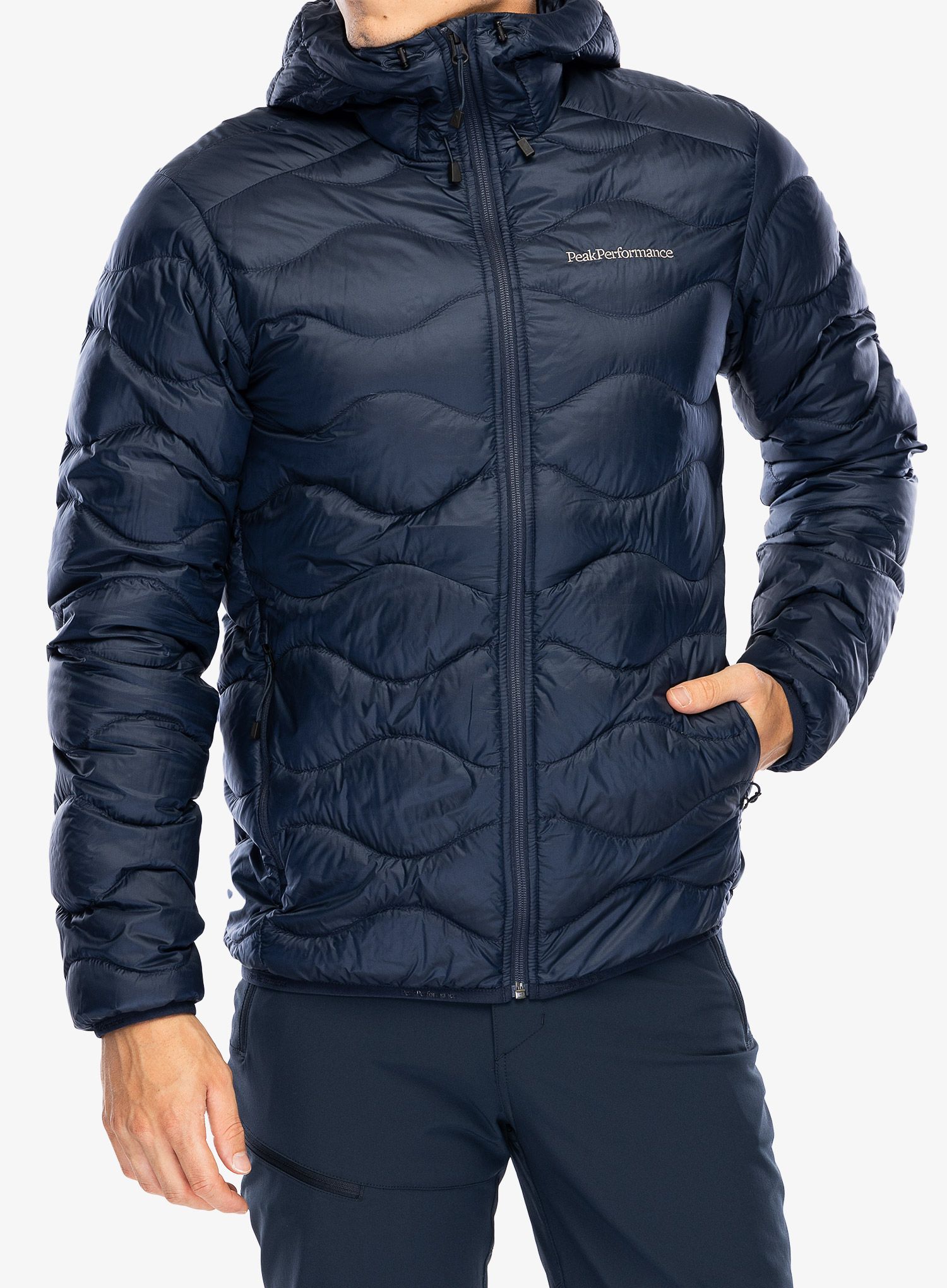Puhovka Peak Performance Helium Down Hood Jacket - blue shadow