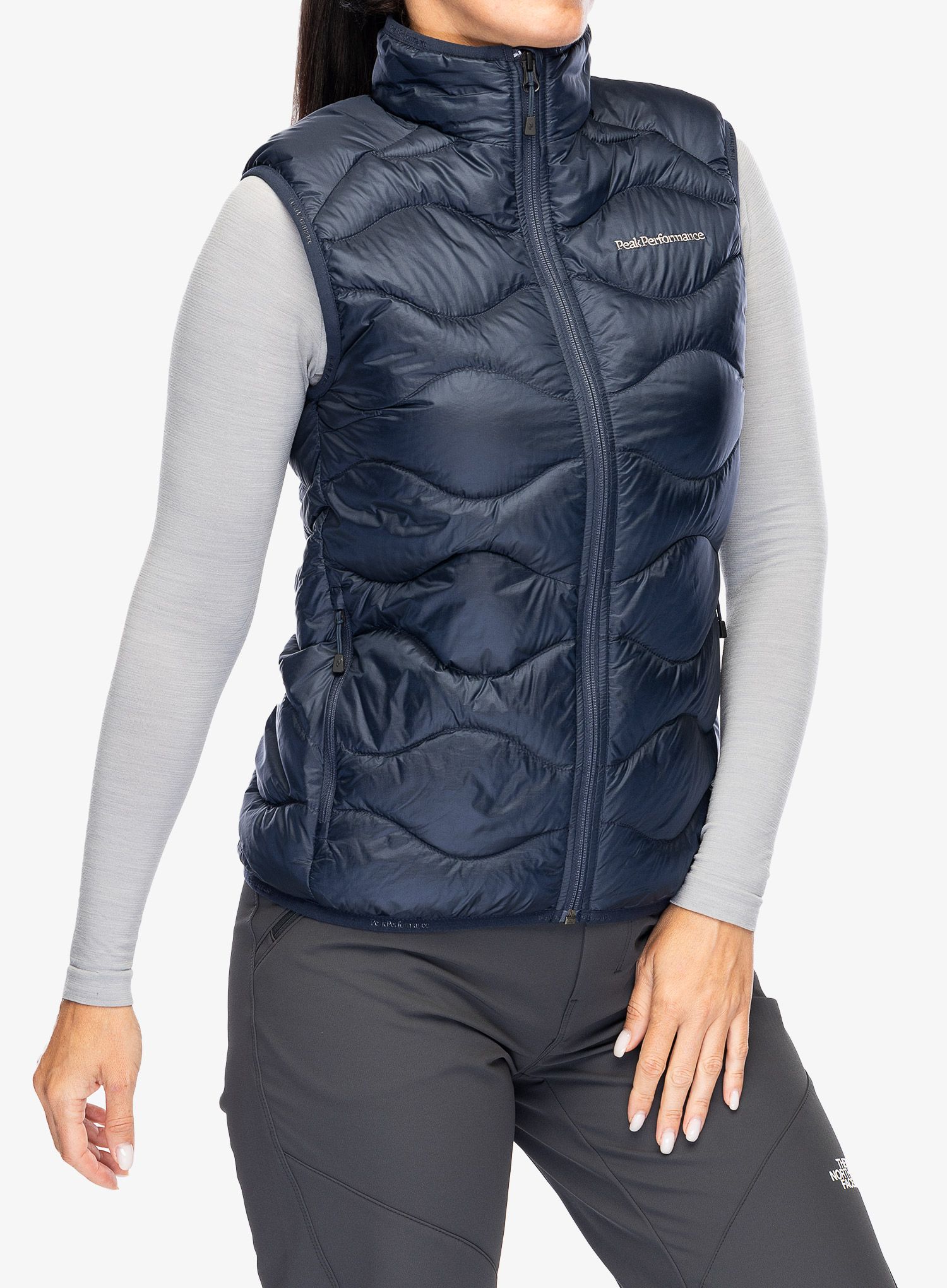 Ženski brezrokavnik Peak Performance Helium Down Vest - blue shadow/shadow