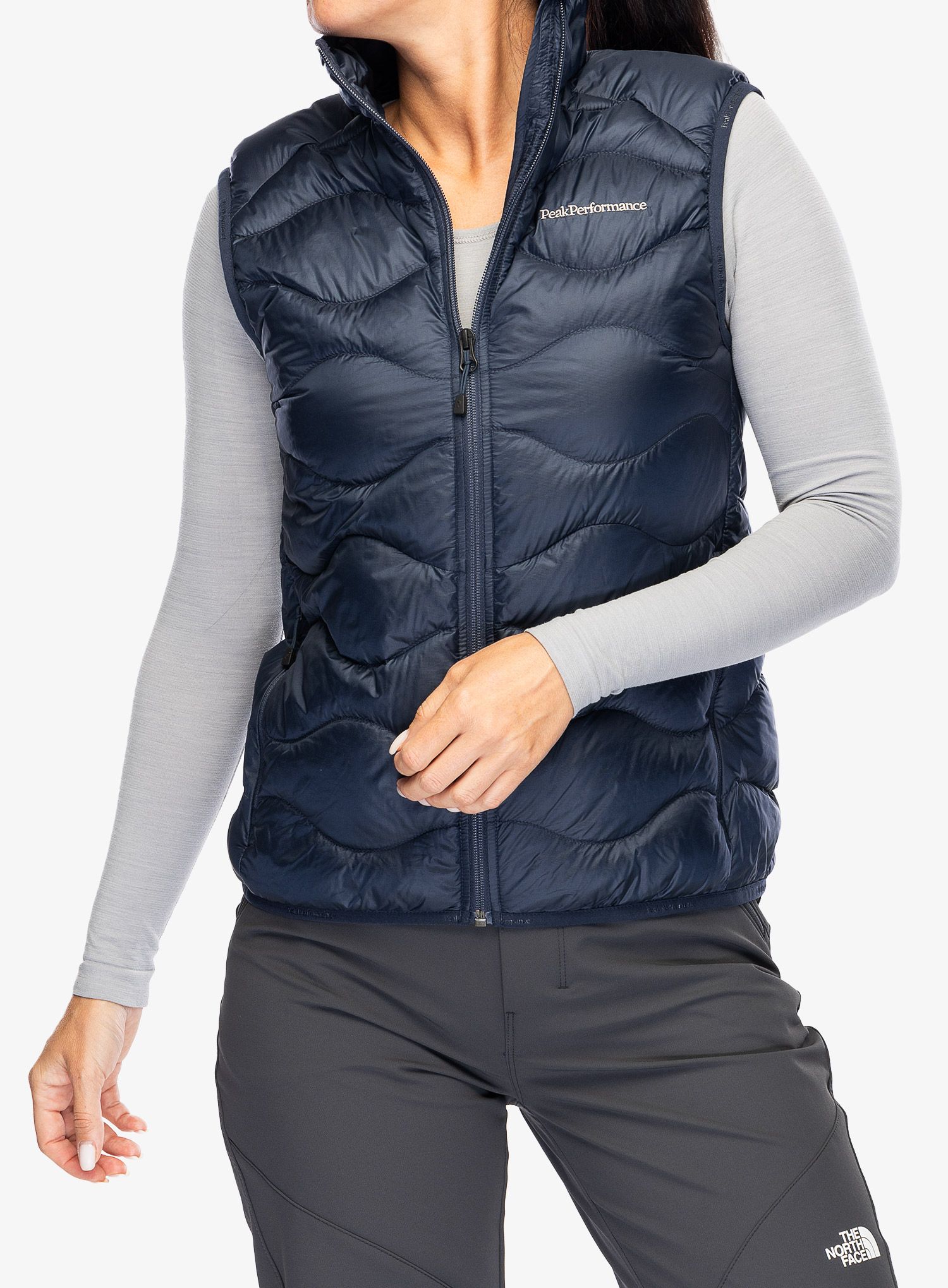 Ženski brezrokavnik Peak Performance Helium Down Vest - blue shadow/shadow