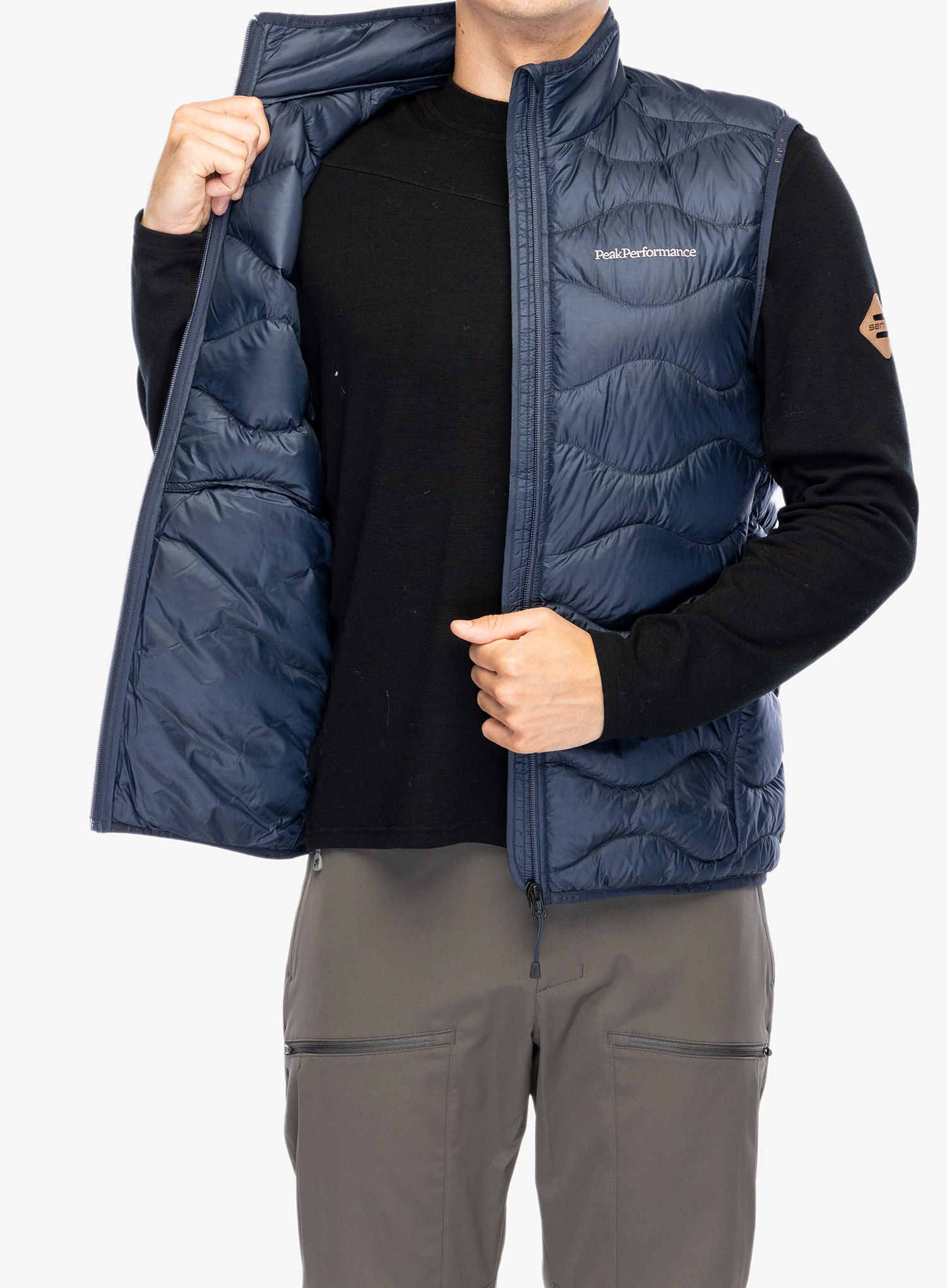 Puhasti brezrokavnik Peak Performance Helium Down Vest - blue shadow/shadow