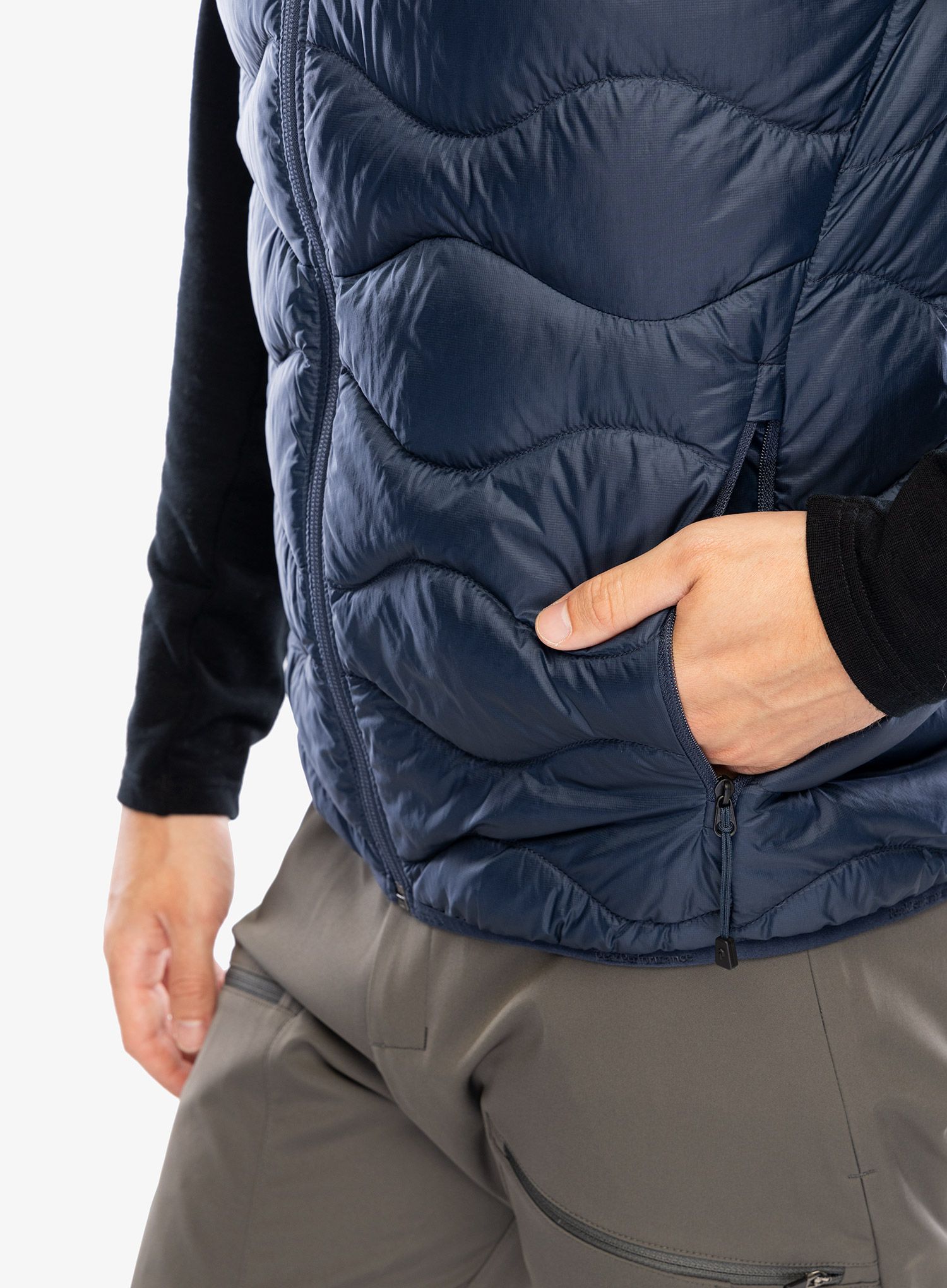 Puhasti brezrokavnik Peak Performance Helium Down Vest - blue shadow/shadow