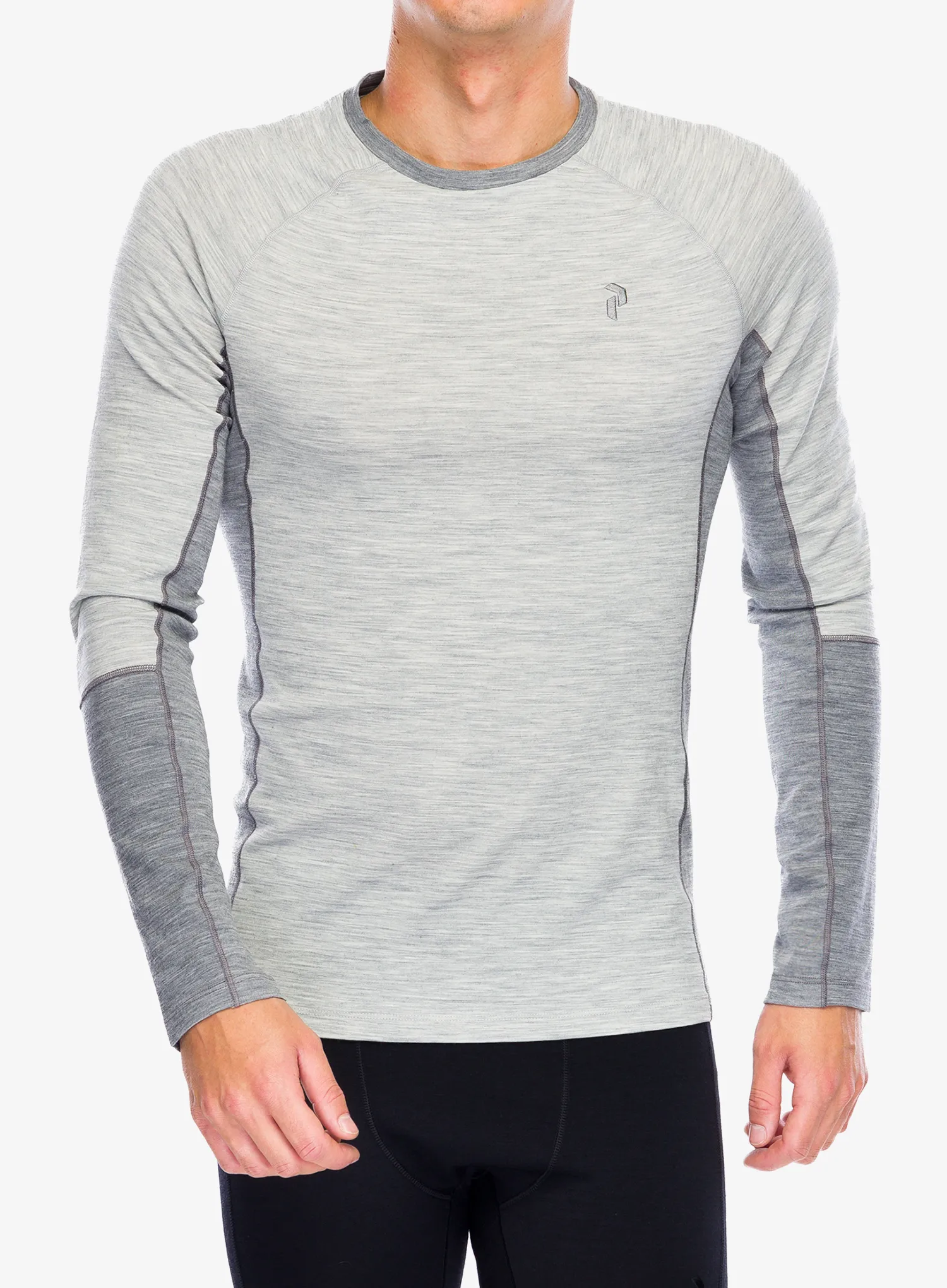 Termo flis jopa Peak Performance Magic Crew - med grey melange