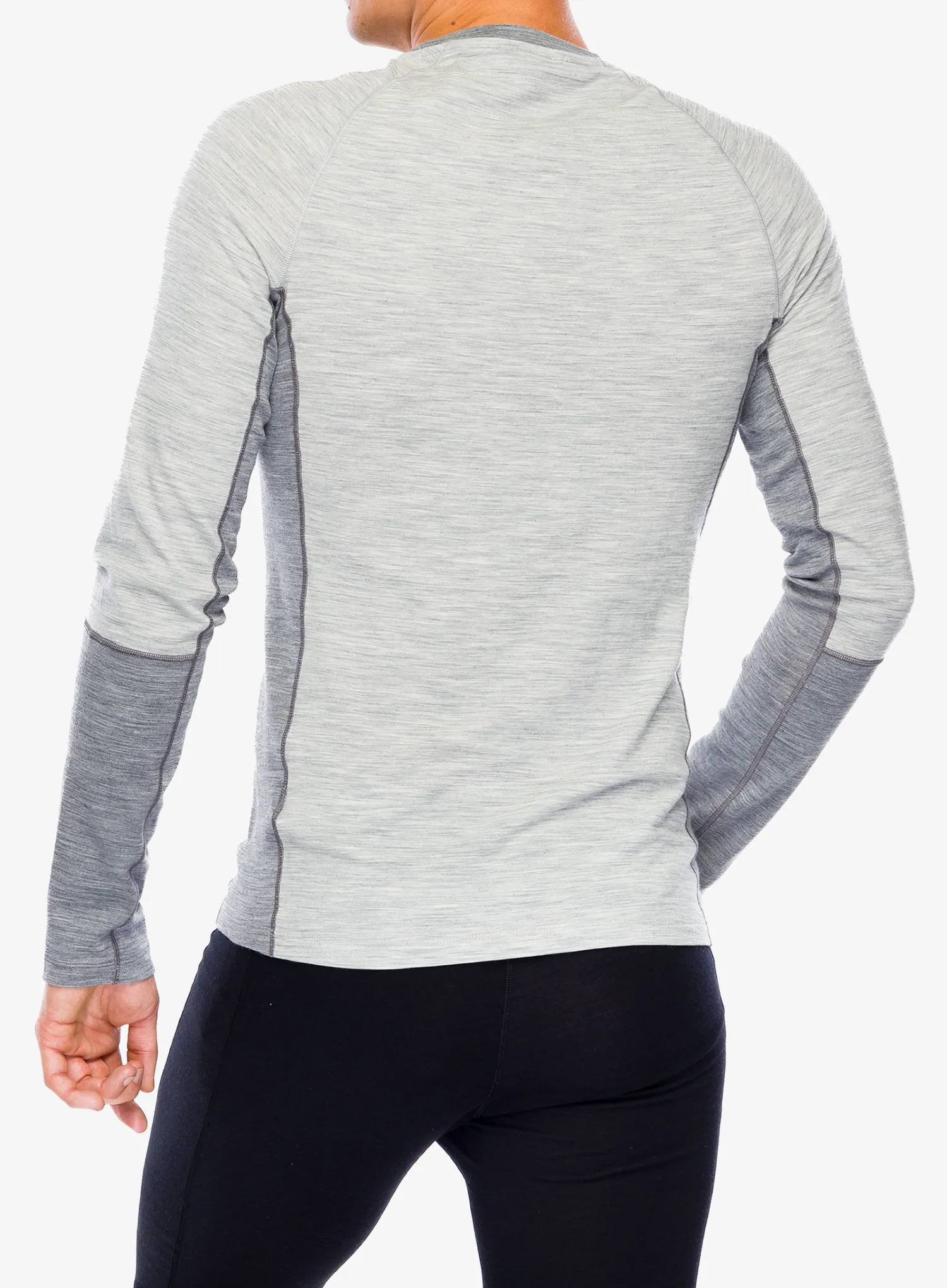 Termo flis jopa Peak Performance Magic Crew - med grey melange