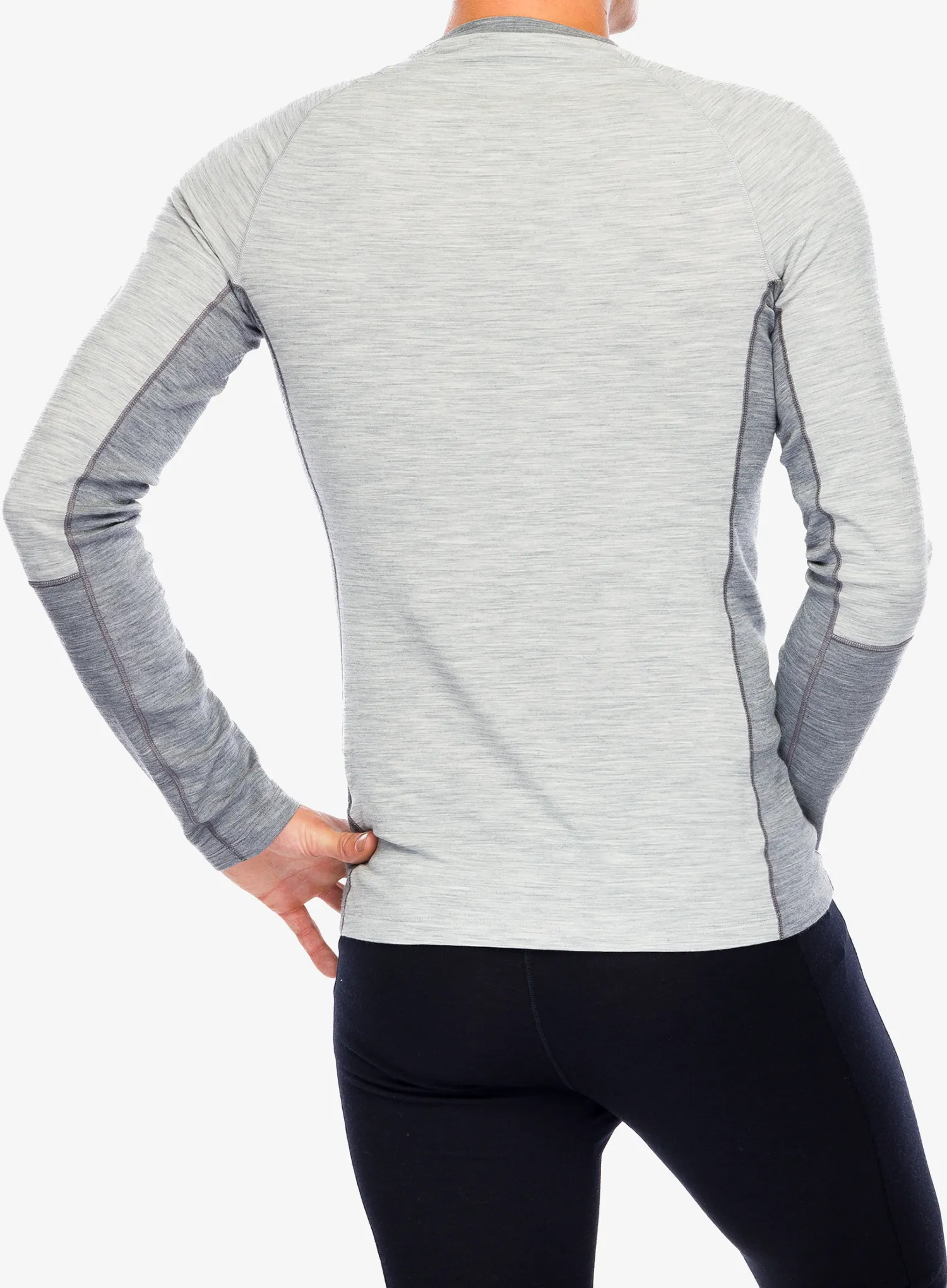 Termo flis jopa Peak Performance Magic Crew - med grey melange