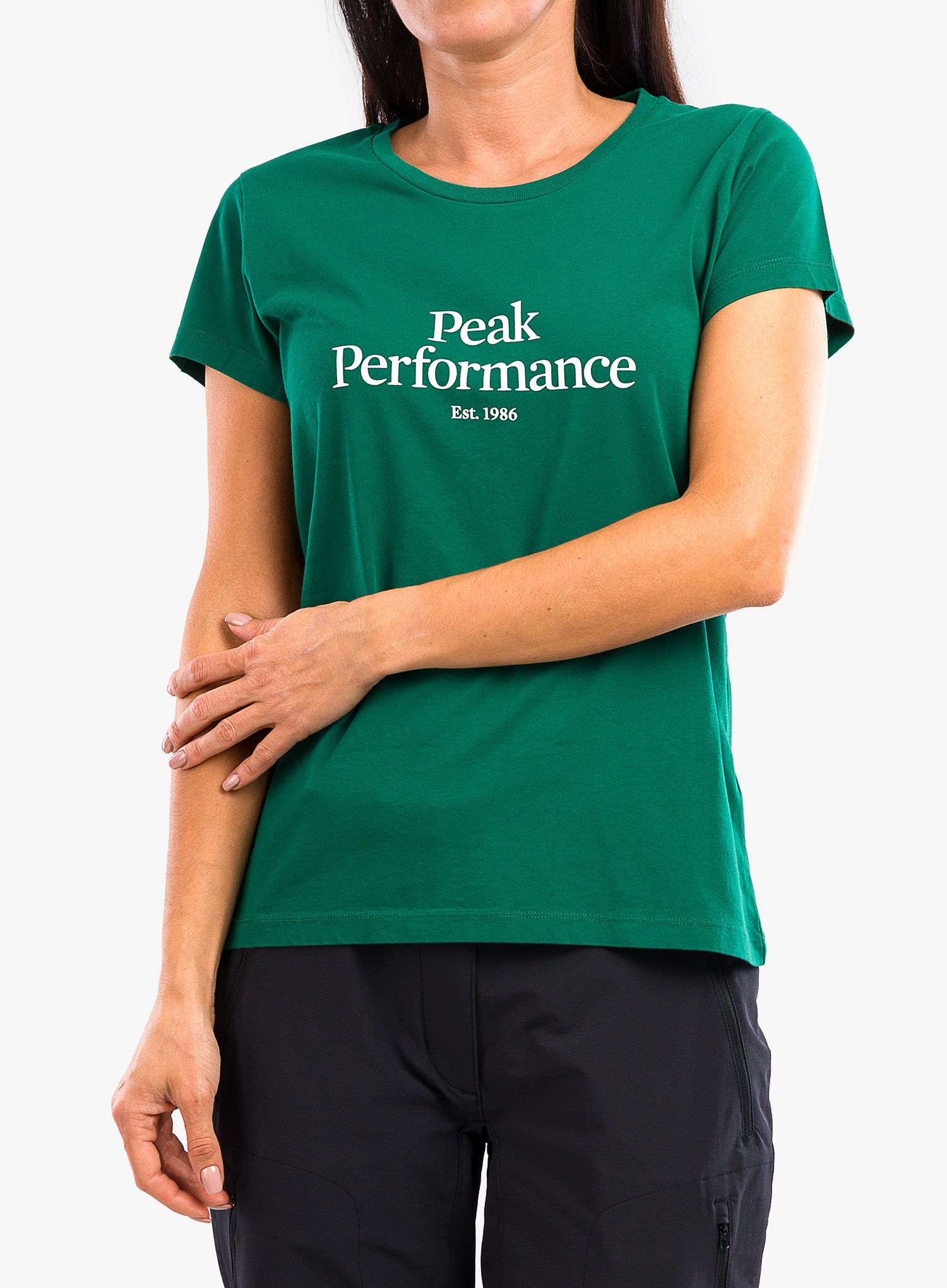 Ženska bombažna majica Peak Performance Original Tee - green ivy