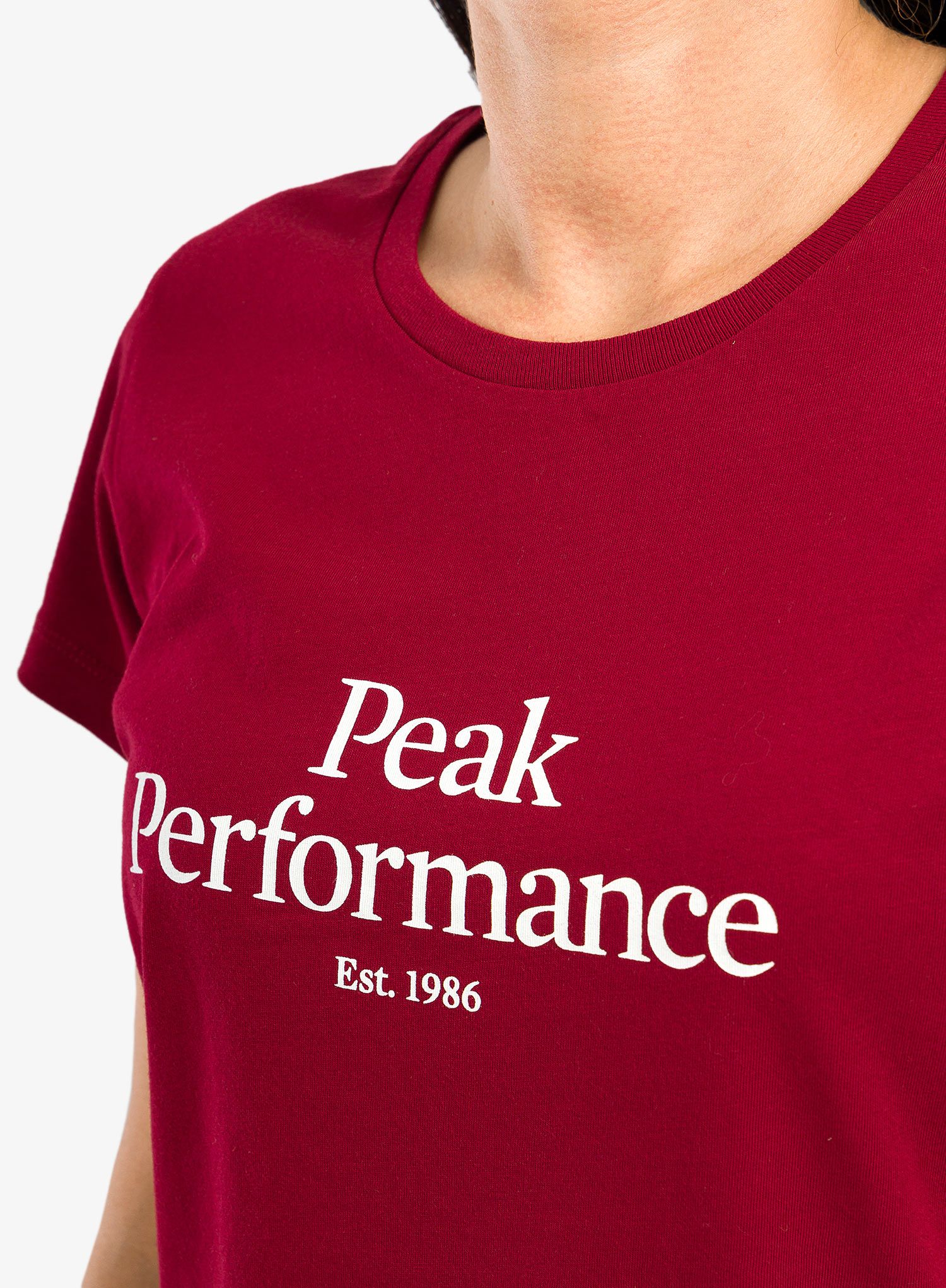 Majica s potiskom ženska Peak Performance Original Tee - rogue red