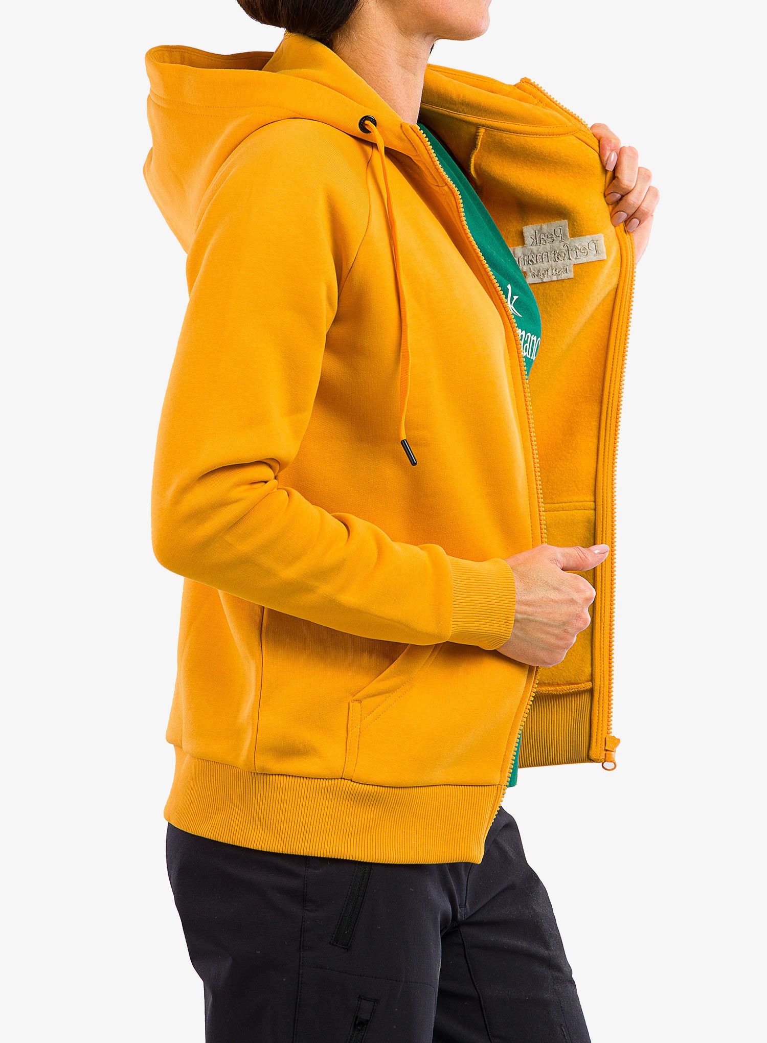Ženska jopa s kapuco Peak Performance Original Zip Hood - blaze tundra