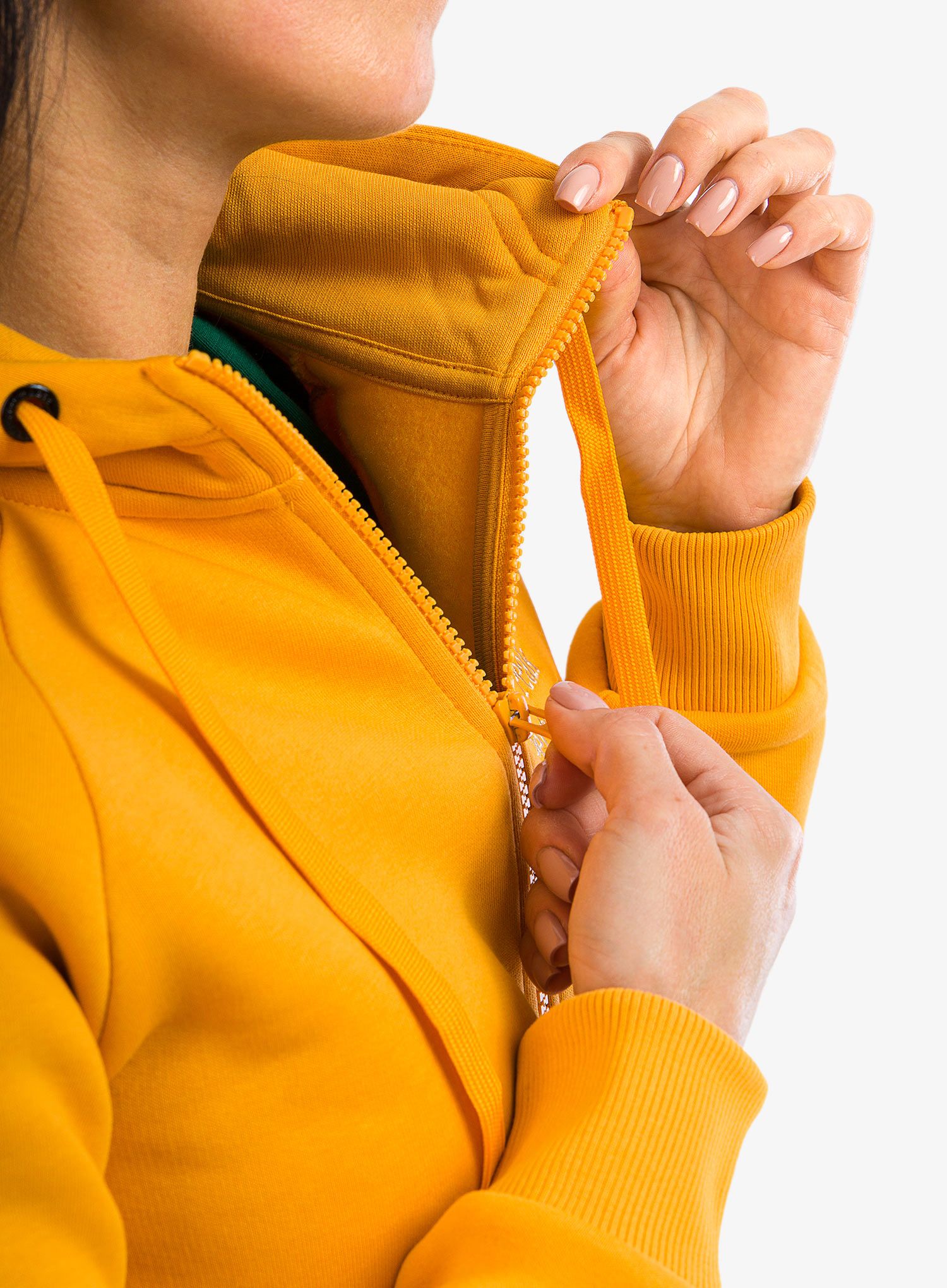Ženska jopa s kapuco Peak Performance Original Zip Hood - blaze tundra