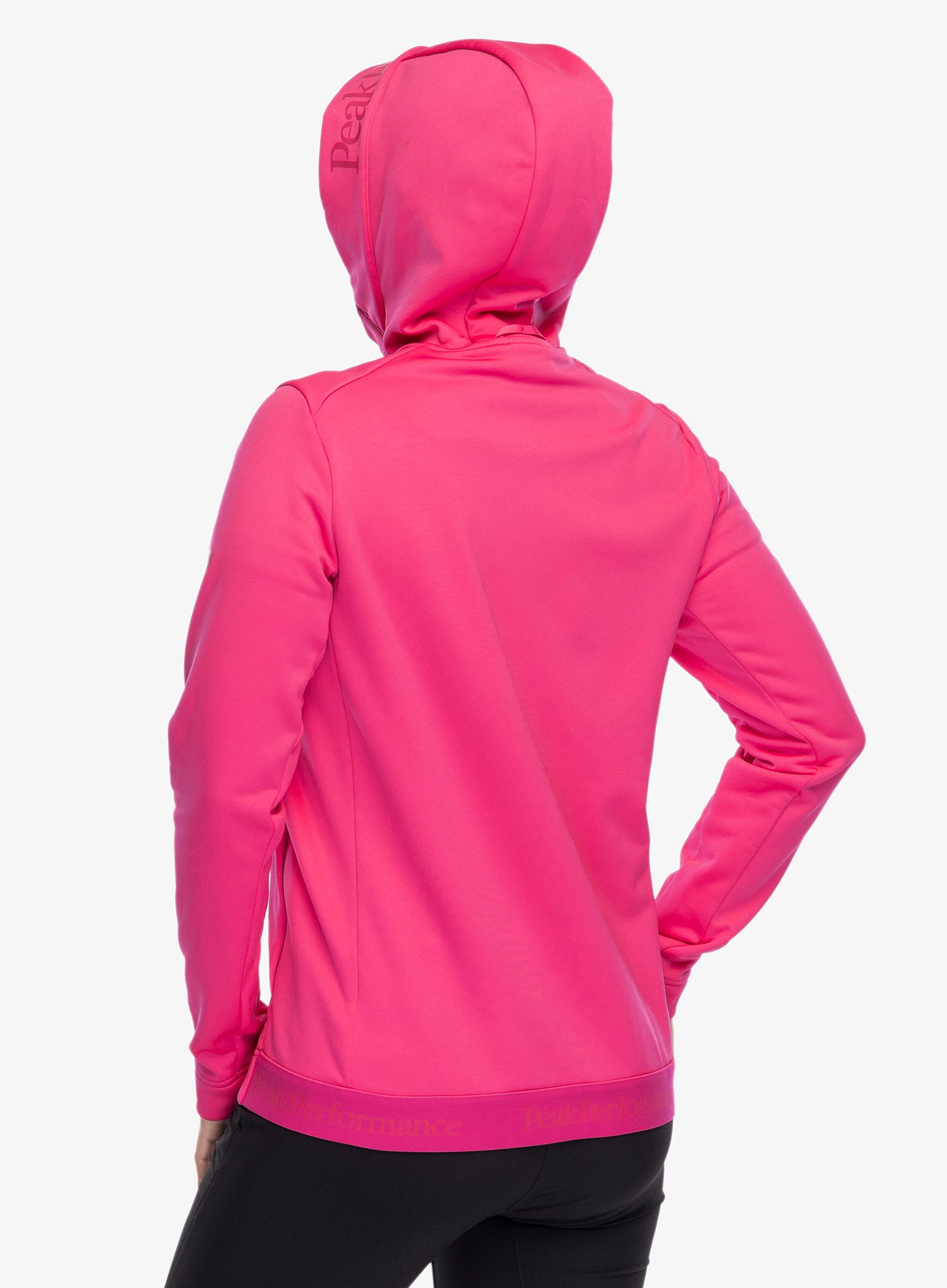 Ženska jopa s kapuco Peak Performance Rider Tech Zip Hood - beetroot purple