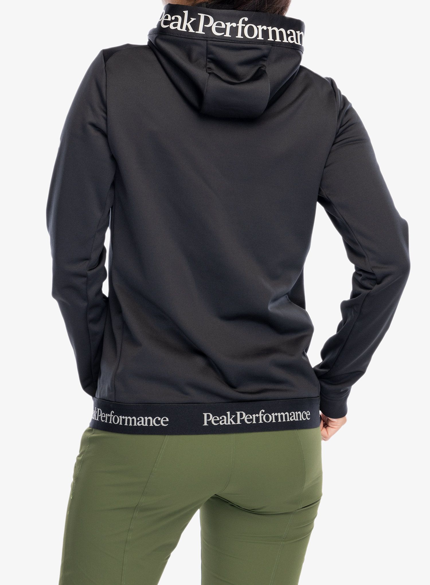 Ženski flis Peak Performance Rider Tech Zip Hood - black