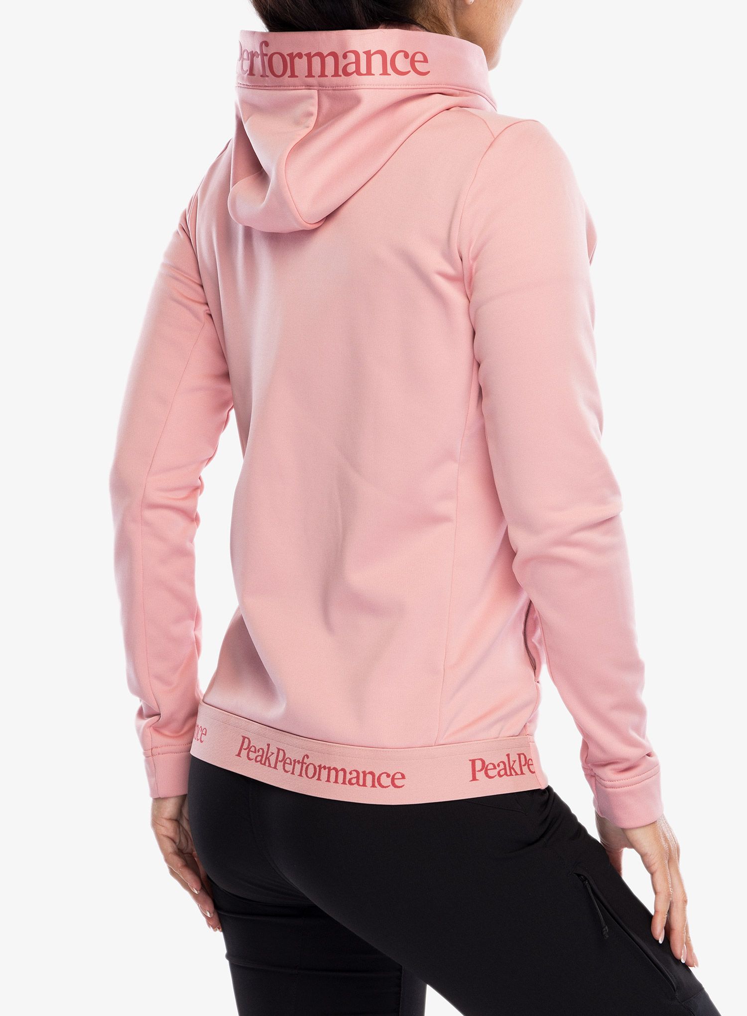 Ženska jopica Peak Performance Rider Tech Zip Hood - warm blush