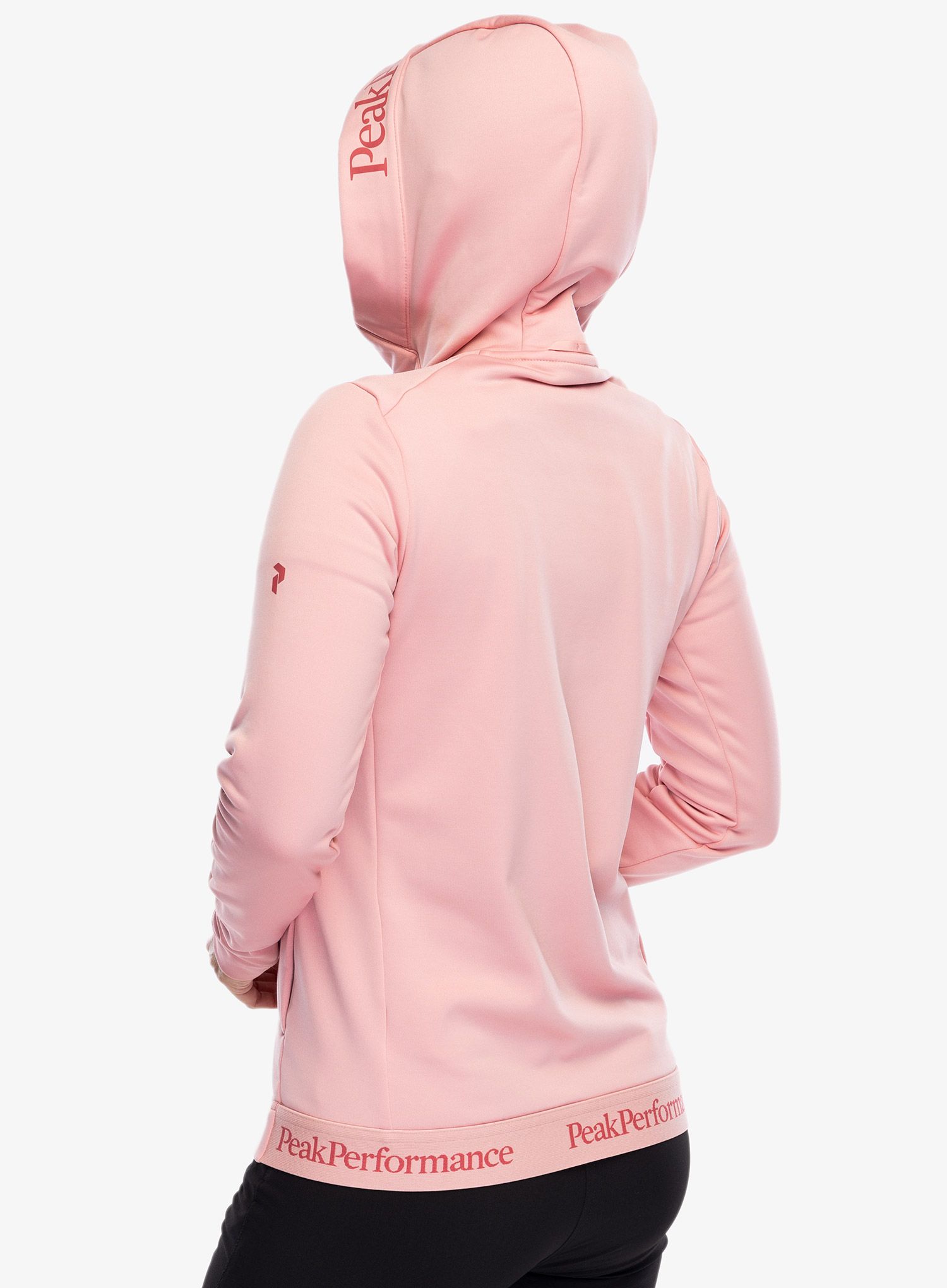 Ženska jopica Peak Performance Rider Tech Zip Hood - warm blush