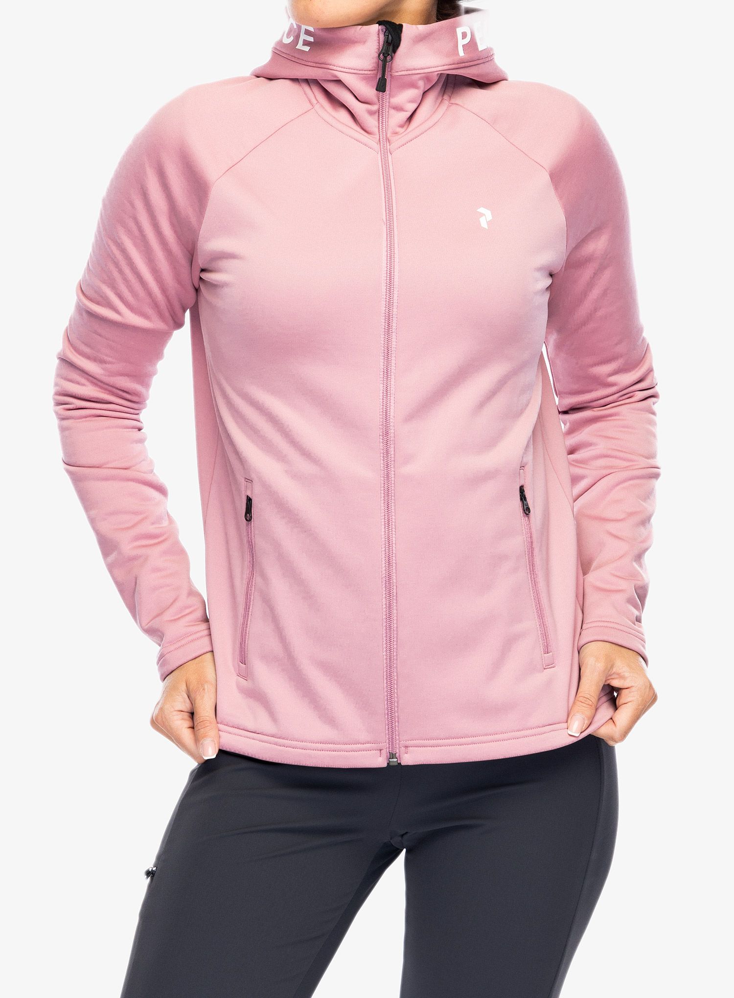 Ženska jopa s kapuco Peak Performance Rider Zip Hood - bitter root
