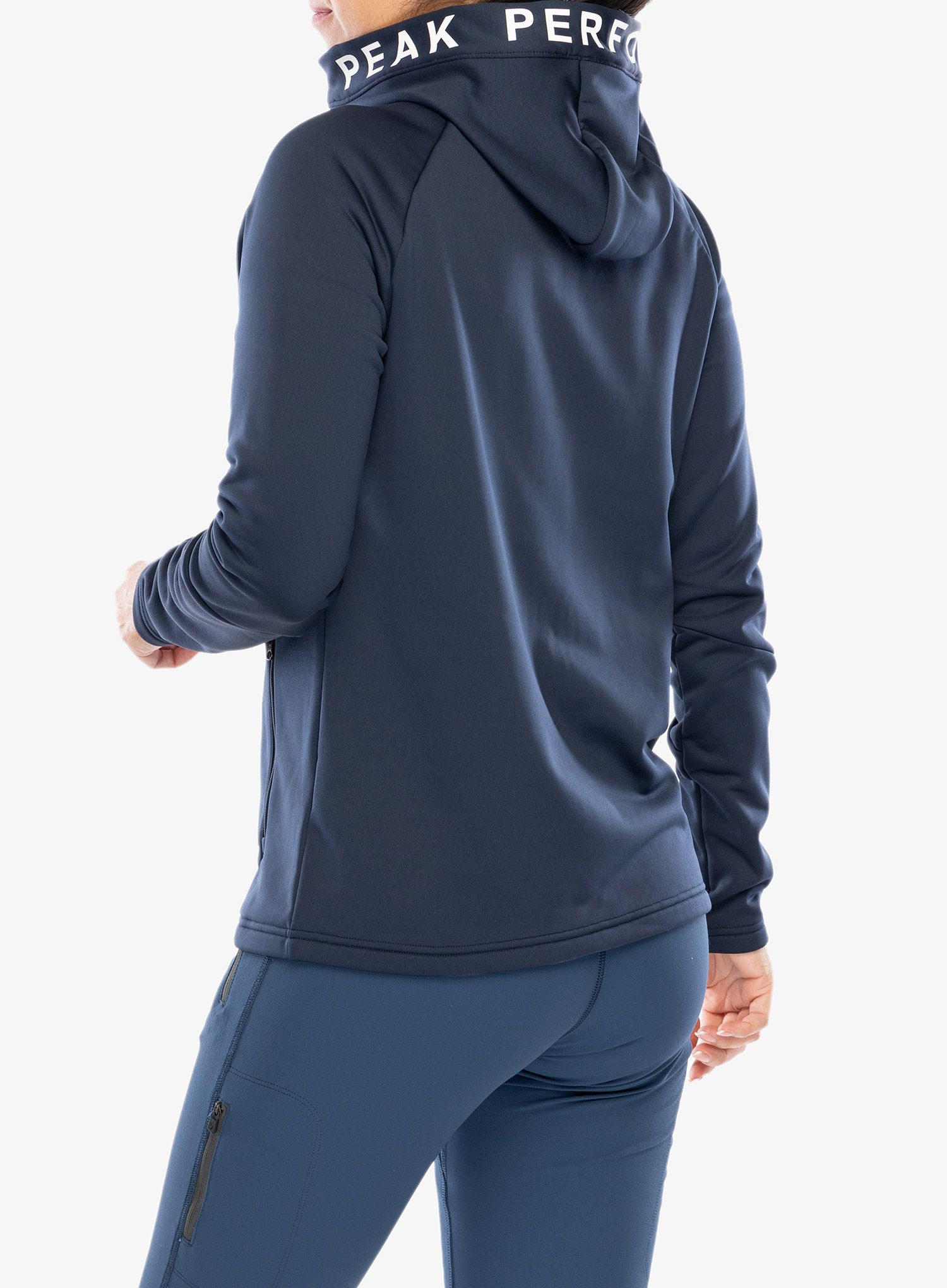 Ženski flis Peak Performance Rider Zip Hood - blue shadow/shadow