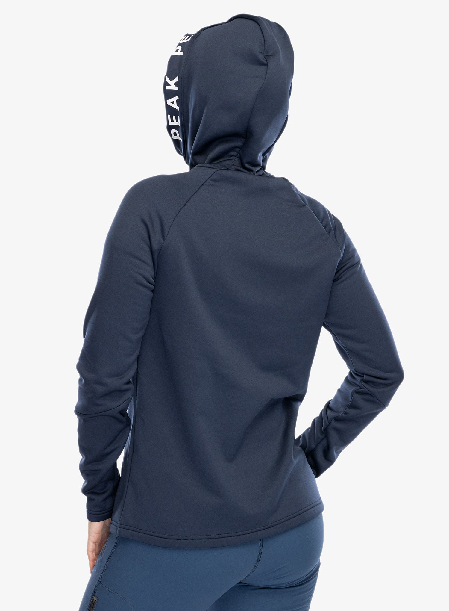 Ženski flis Peak Performance Rider Zip Hood - blue shadow/shadow
