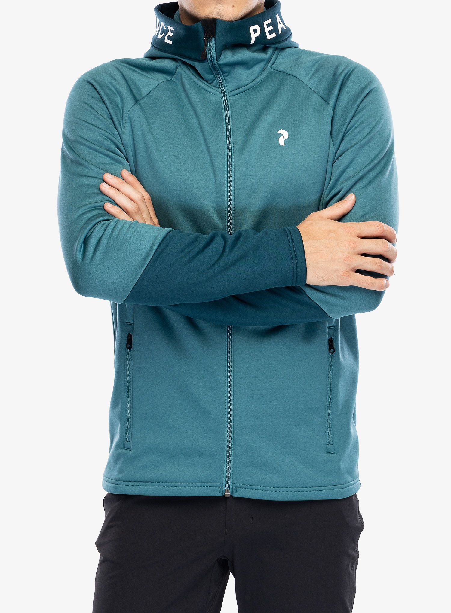 Jopica s kapuco Peak Performance Rider Zip Hood - hydro fresh/infinity teel