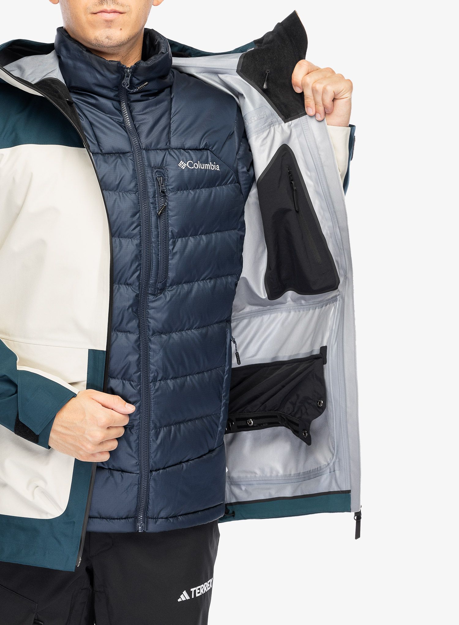 Smučarska jakna Peak Performance Vertical GORE-TEX 3L Jacket - infinity teel/sand fog